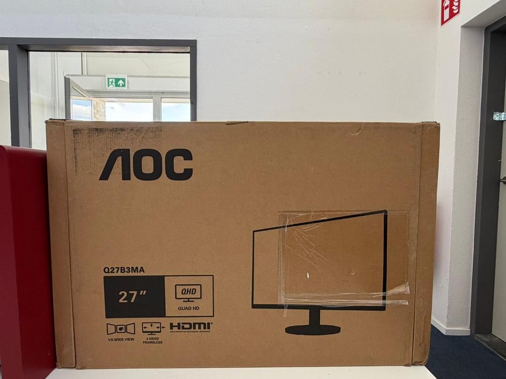 AOC Q27B3MA - 27 inch QHD VA Monitor 75Hz, Gaming, HDMI, VA, Nieuw