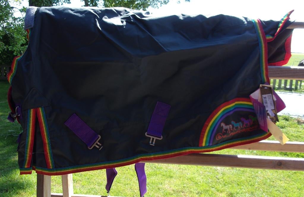 outdoordeken regendeken mini shetlander 75-95 regenboog, Dieren en Toebehoren, BR, Shetlander/Mini, 0 g, Nieuw