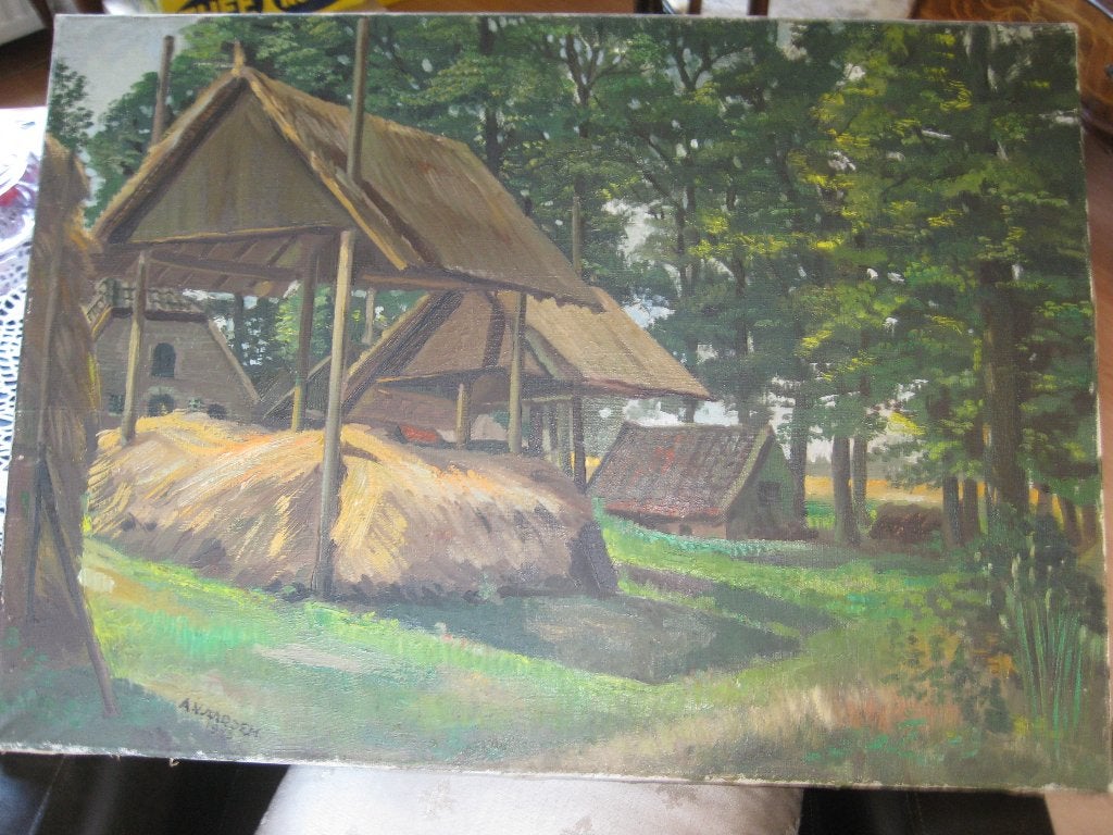 olieverf schilderij, Ophalen