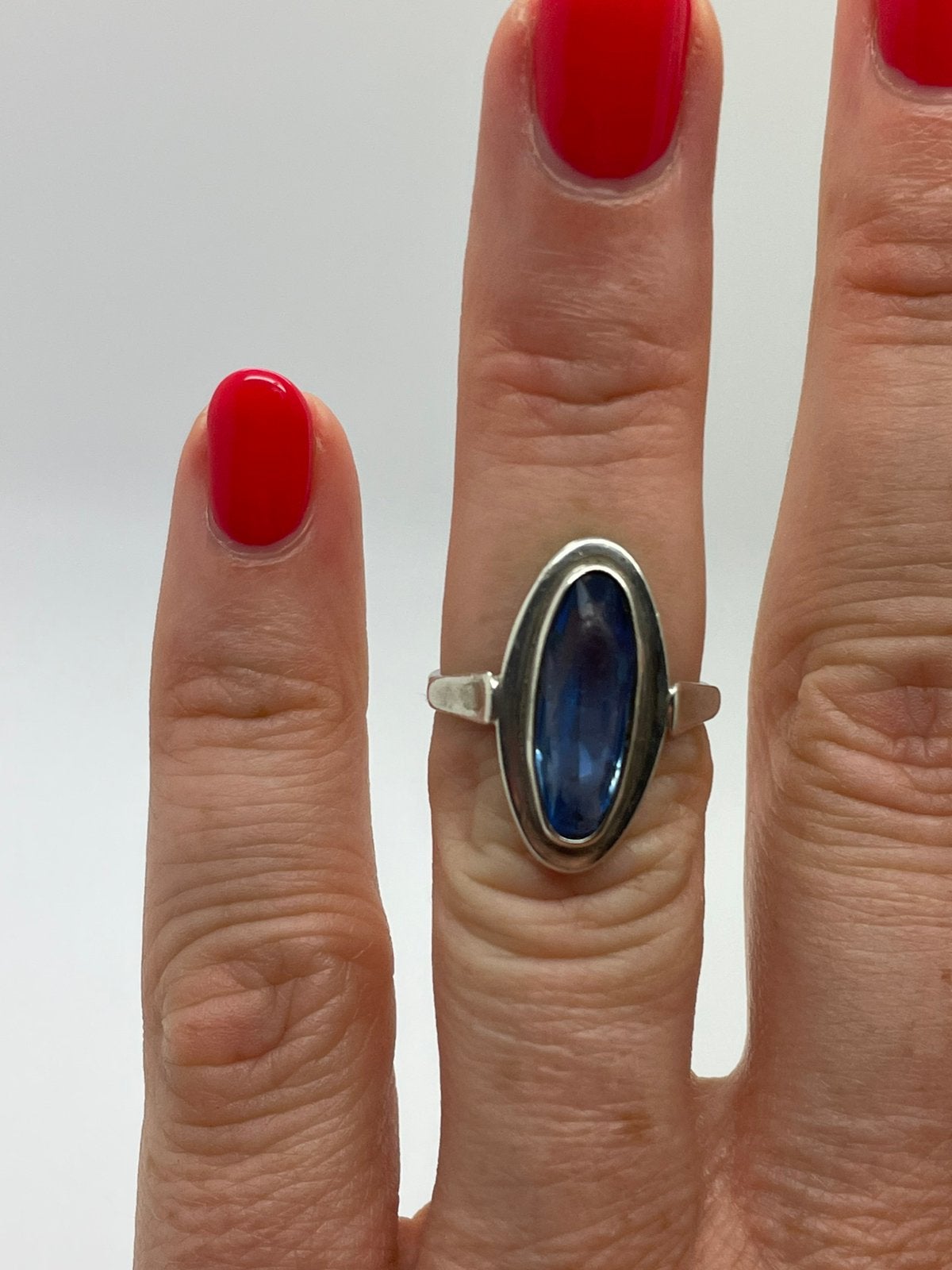 E333 Prachtige 830 zilveren ring art deco maat 16,5, Sieraden, Tassen en Uiterlijk, Ophalen of Verzenden, Zilver, Ring