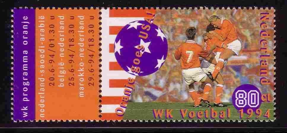 Nederland 1994 1614 WK Voetbal, Postfris, Postzegels en Munten, Ophalen of Verzenden, Na 1940, Postfris
