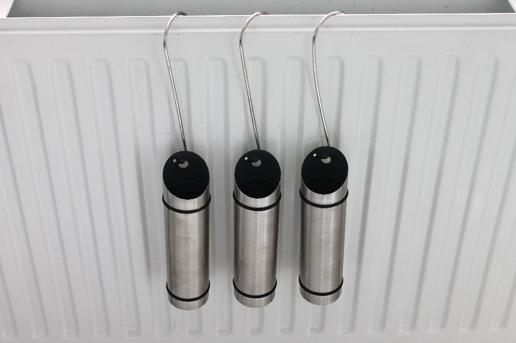 Waterbakje CV radiator - waterverdamper RVS // 3 stuks, Huis en Inrichting, Woonaccessoires | Overige, Ophalen of Verzenden, Zilver