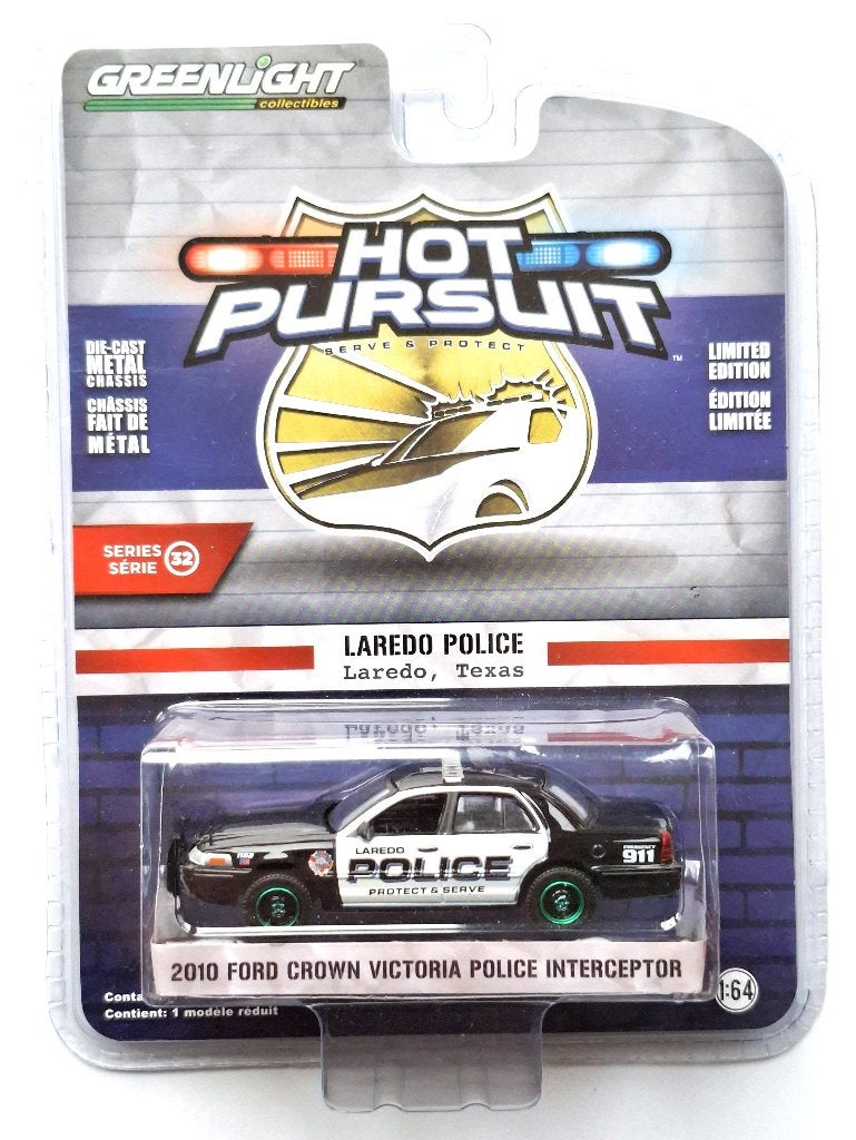 2010 Ford Crown Victoria Police Greenlight 1/64 Chase Lerado, Ophalen of Verzenden, Nieuw, Auto