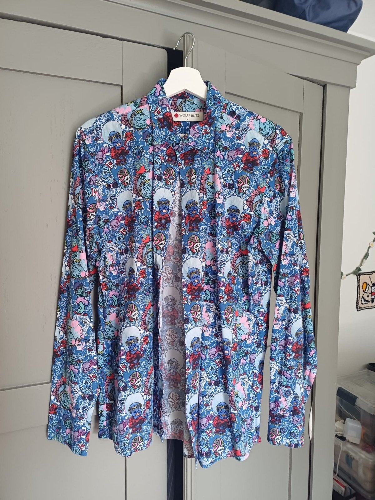 Mascolori overhemd maat L, Mascolori, Blauw, Ophalen of Verzenden, Zo goed als nieuw