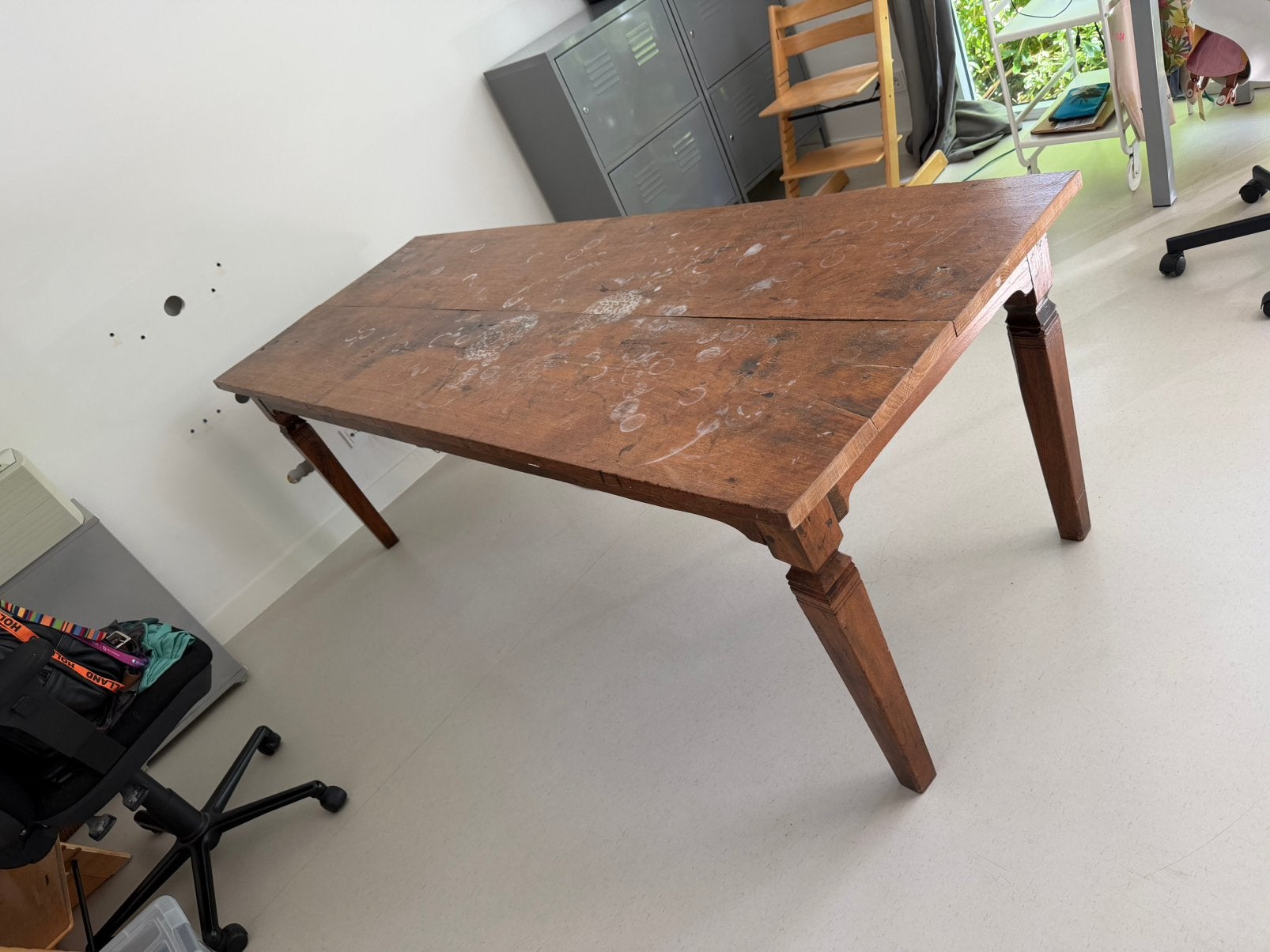 Antieke Engelse teak tafel, Huis en Inrichting, Tafels | Eettafels, Ophalen, Engels19e eeuw, Gebruikt, Teakhout