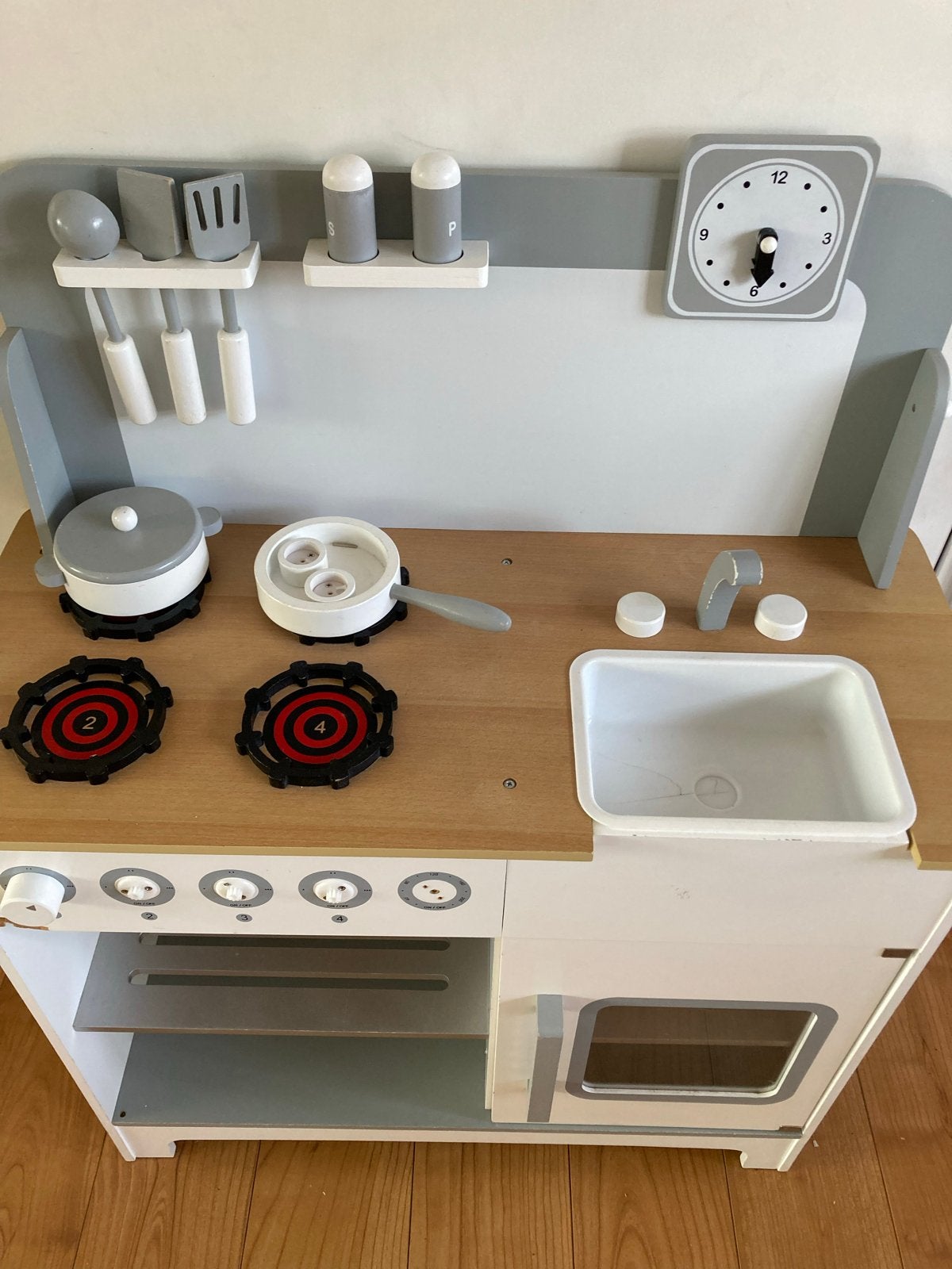 Leuke houten kinderkeuken met accessoires, Ophalen, Gebruikt, Hout, Speelkeuken
