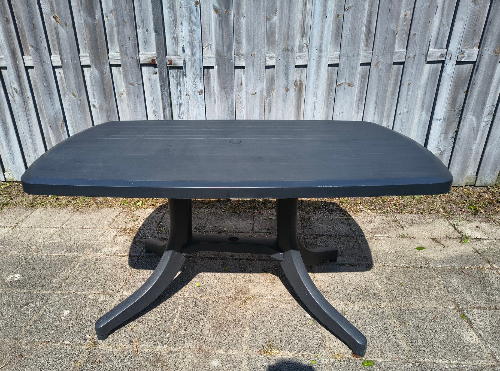 Aquarius tuintafel (antraciet), Ophalen, Gebruikt, Rechthoekig, Kunststof