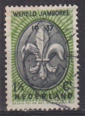 Nederland 1937 293 Scouting Vogelenzang AMSTERDAM C.S., Verzenden, Gestempeld, Overige thema's