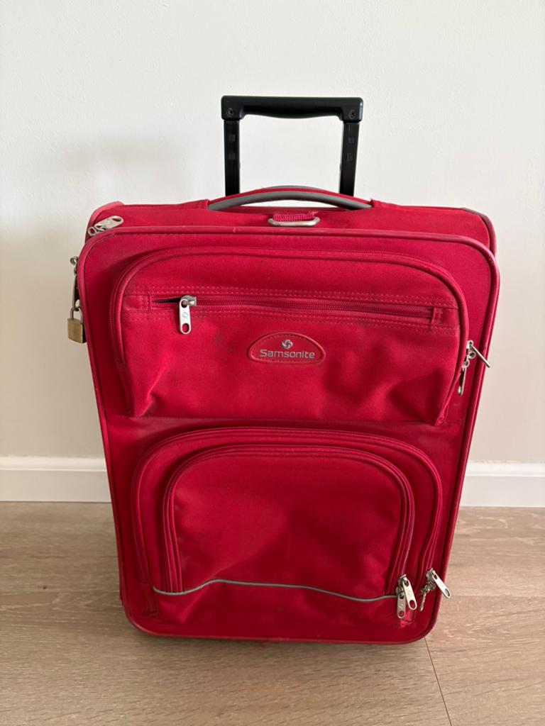 Samsonite koffer op wieltjes, 30 cm of meer, Gebruikt, Minder dan 35 cm, Rood