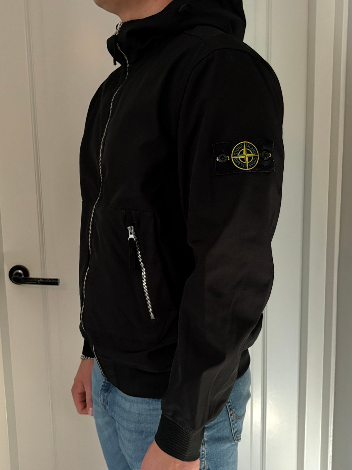 Stone Island softshell zomer jas, Ophalen of Verzenden, Zo goed als nieuw, Maat 56/58 (XL), Zwart