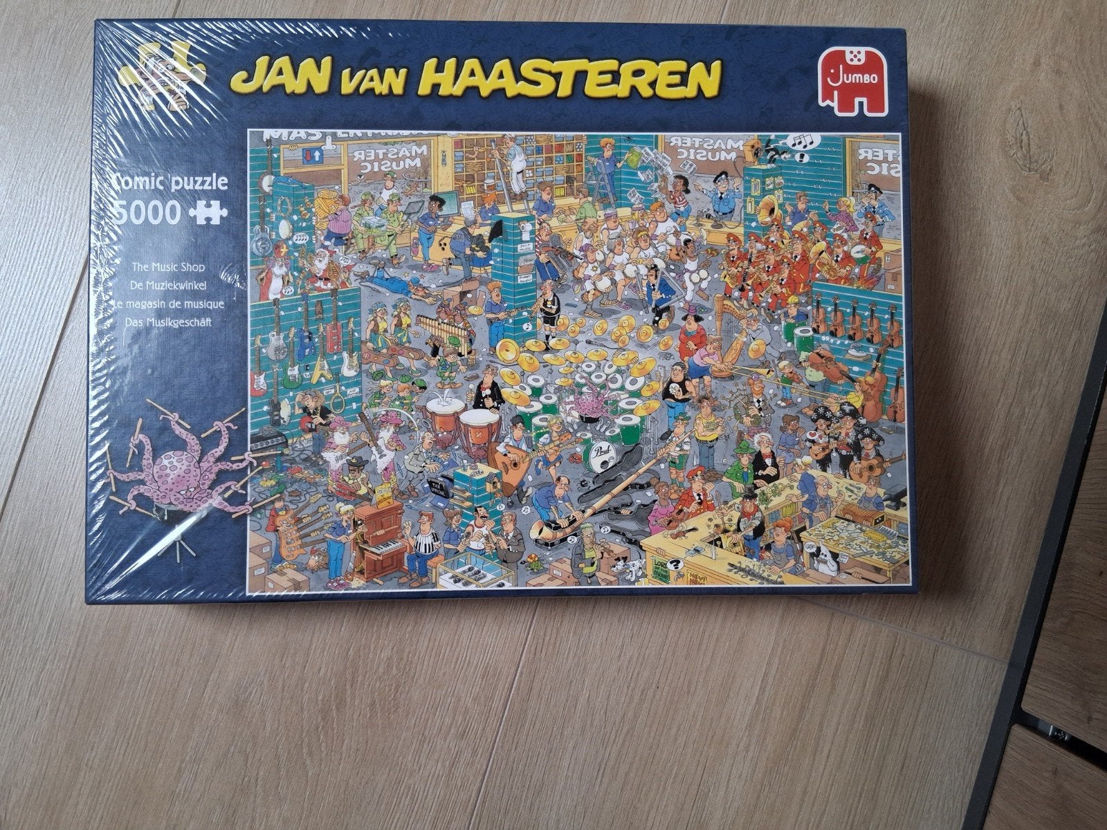 Jan van Haasteren 5000 st puzzel De muziekwinkel Nieuw, Hobby en Vrije tijd, Denksport en Puzzels, Ophalen of Verzenden, Meer dan 1500 stukjes