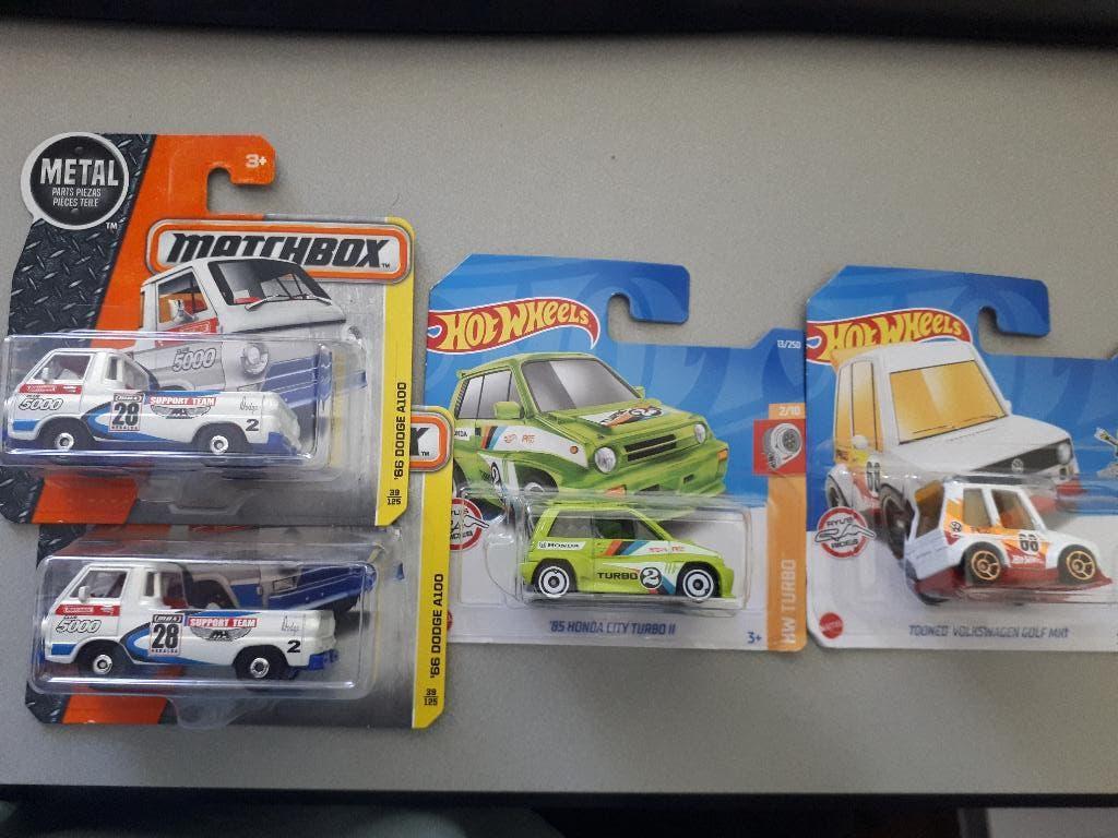 Hotwheels Matchbox nieuw in verpakking 4 st Dodge Honda City, Ophalen of Verzenden, Nieuw, Auto