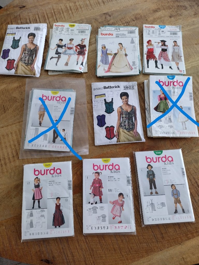 Te koop aangeboden: Naaipatronen lederhosen en dirndls , Overige typen, Vrouw, Zo goed als nieuw, Burda
