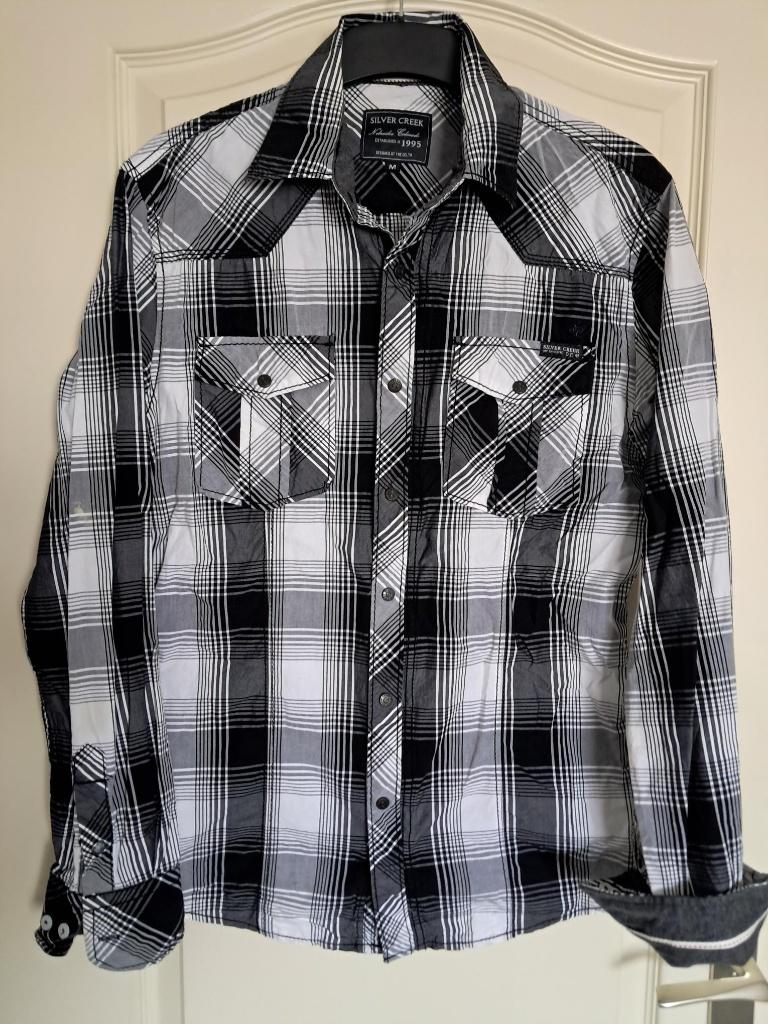 Overhemd Blouse Silver Creek  : Zwart : M Met rits drukkers, Kleding | Heren, Overhemden, Zwart, Zo goed als nieuw, Silver Creek