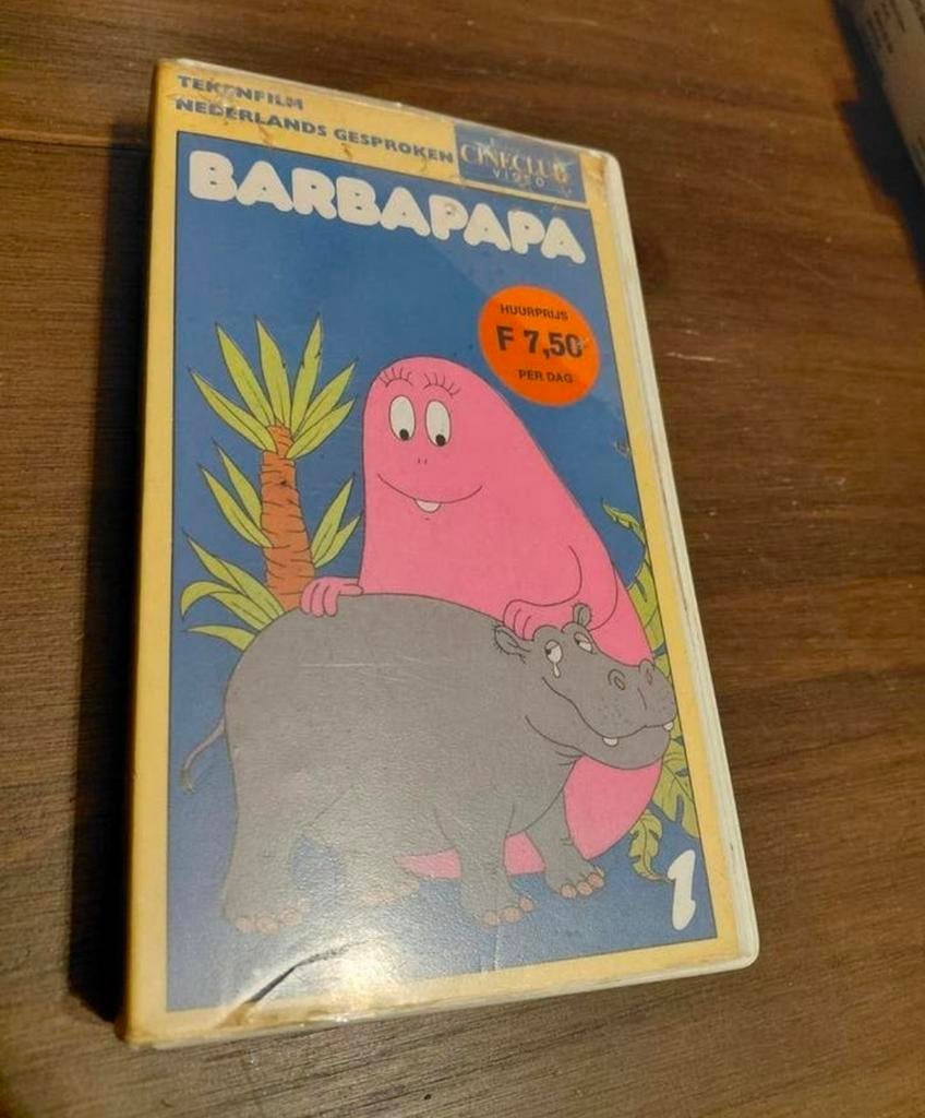 CineClub ex-rental Barbapapa deel 1 videoband., Cd's en Dvd's, Gebruikt, Tekenfilm, Alle leeftijden, Ophalen of Verzenden