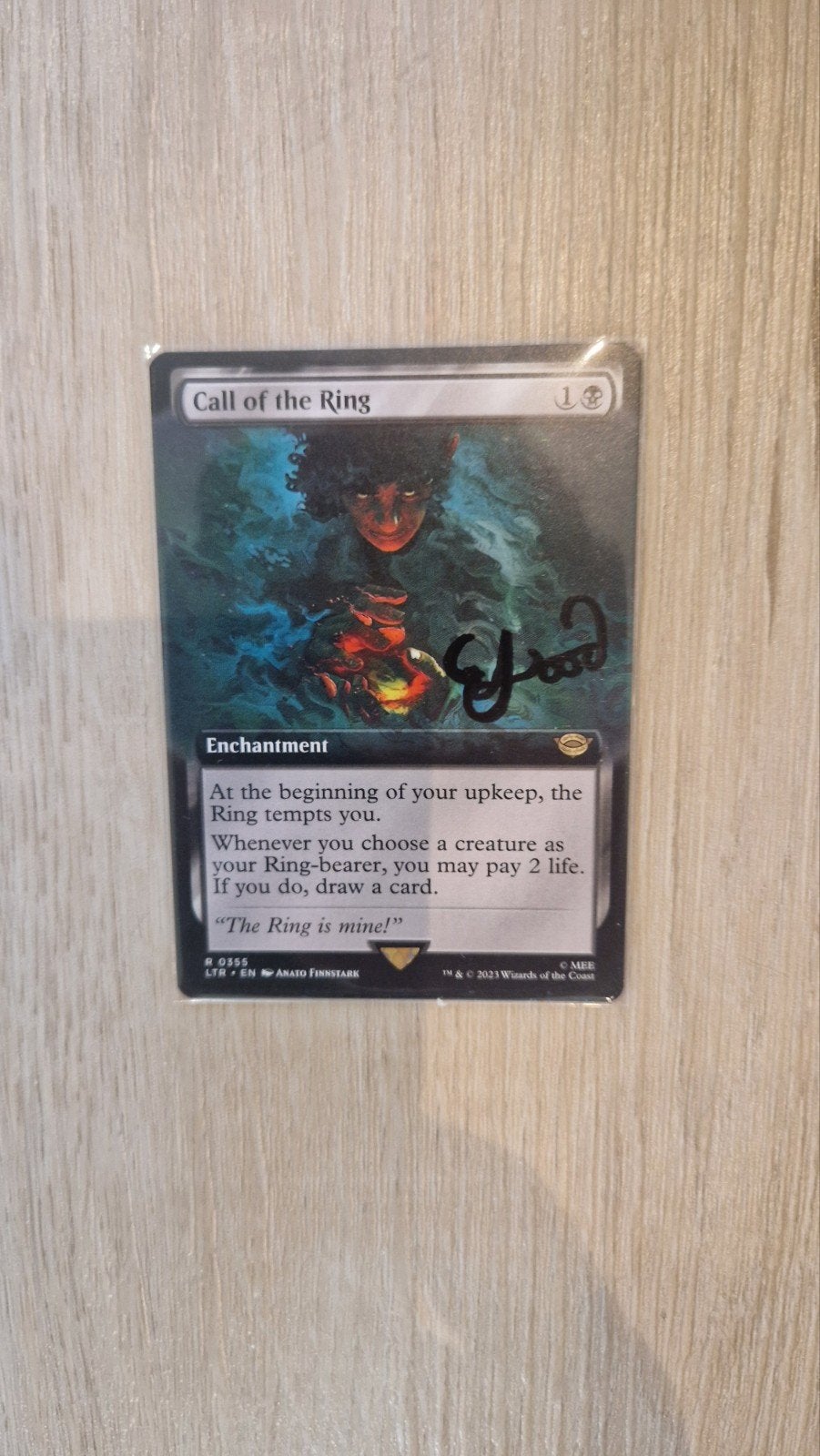 call of the ring elijah wood signature, Ophalen of Verzenden, Nieuw, Losse kaart, Foil