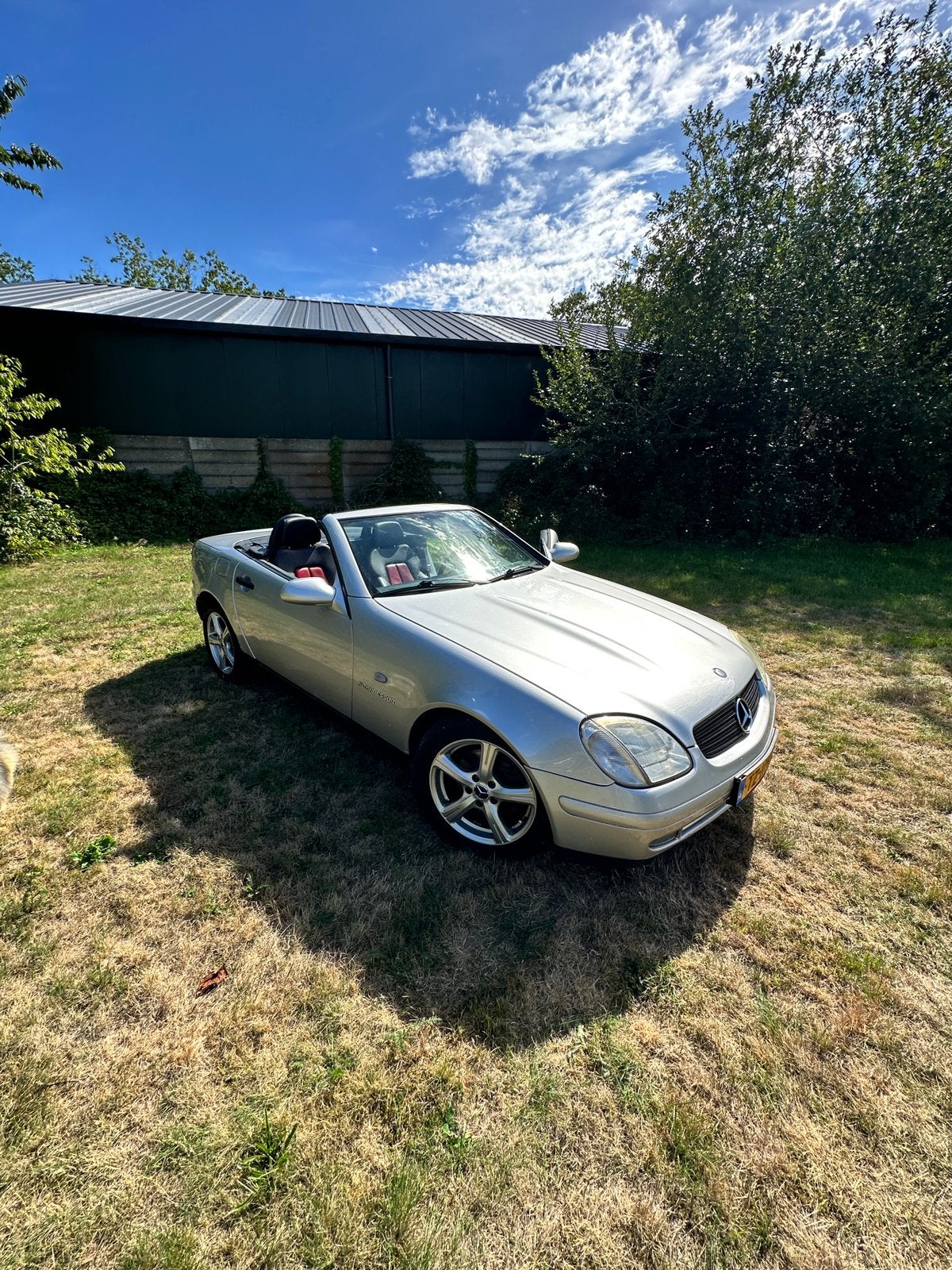 Mercedes-Benz SLK 2.3 Slk230 Kompr Roadster 1998 Grijs, Auto's, Mercedes-Benz, Achterwielaandrijving, 1225 kg, 4 cilinders, Cabriolet