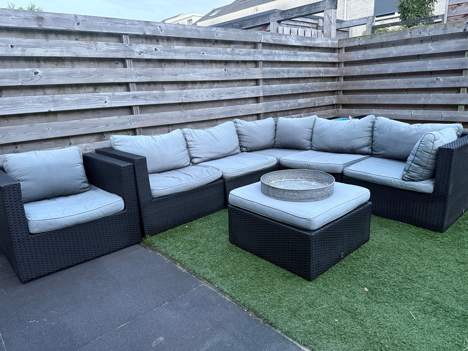 Loungeset Pure Collection - Goede staat, kussens verkleurd, Tuin en Terras, Tuinsets en Loungesets, Ophalen, Gebruikt, Meer dan 8 zitplaatsen