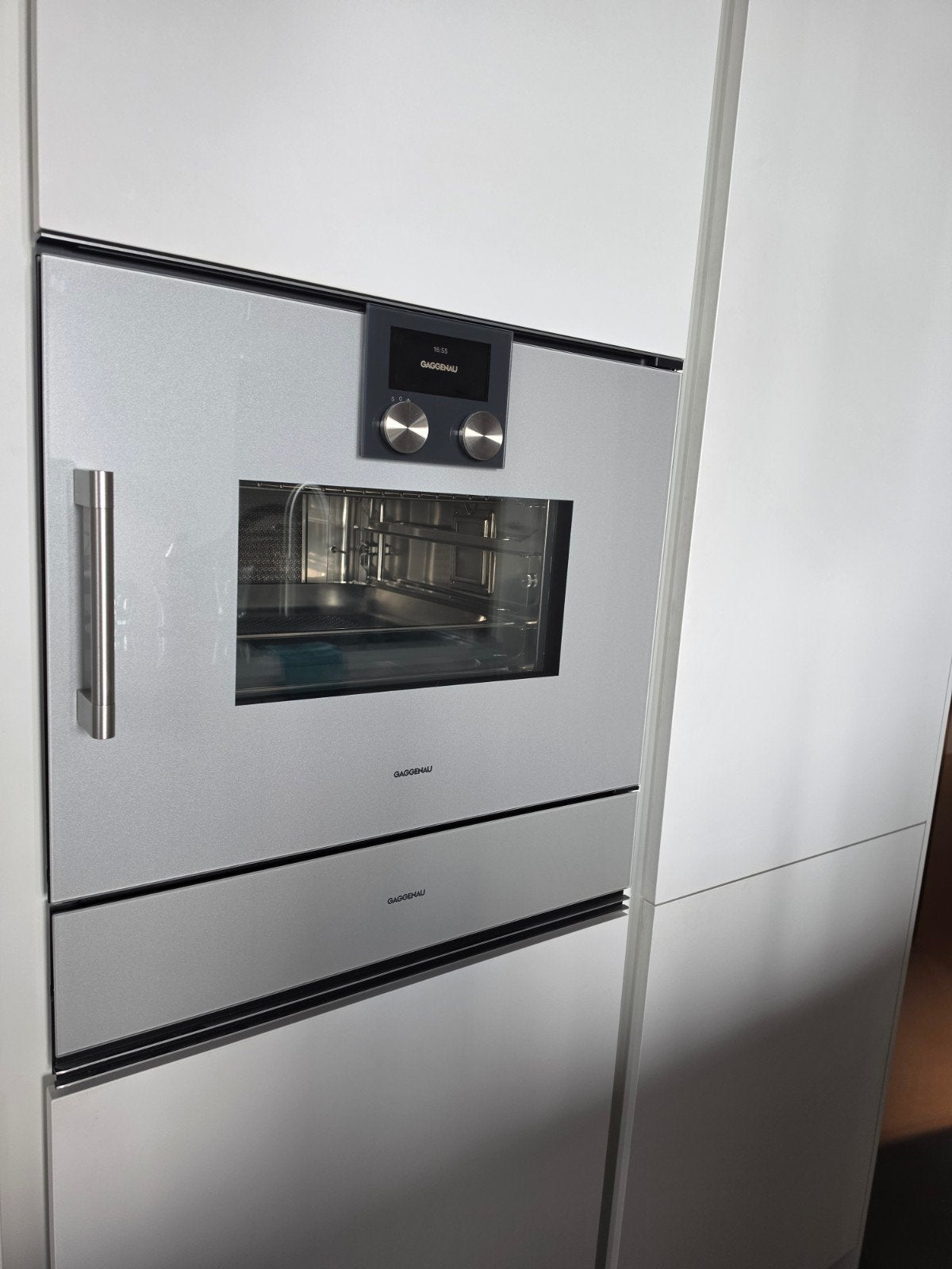 Gaggenau Stoomoven BSP 250-130 en Warmhoudlade WSP 221-132, Ophalen, 45 tot 50 cm, Overige merken, Inbouw