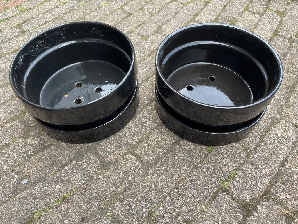 IKEA Bloempotten set van 2, Tuin en Terras, Ophalen, Rond, Zo goed als nieuw, Aardewerk