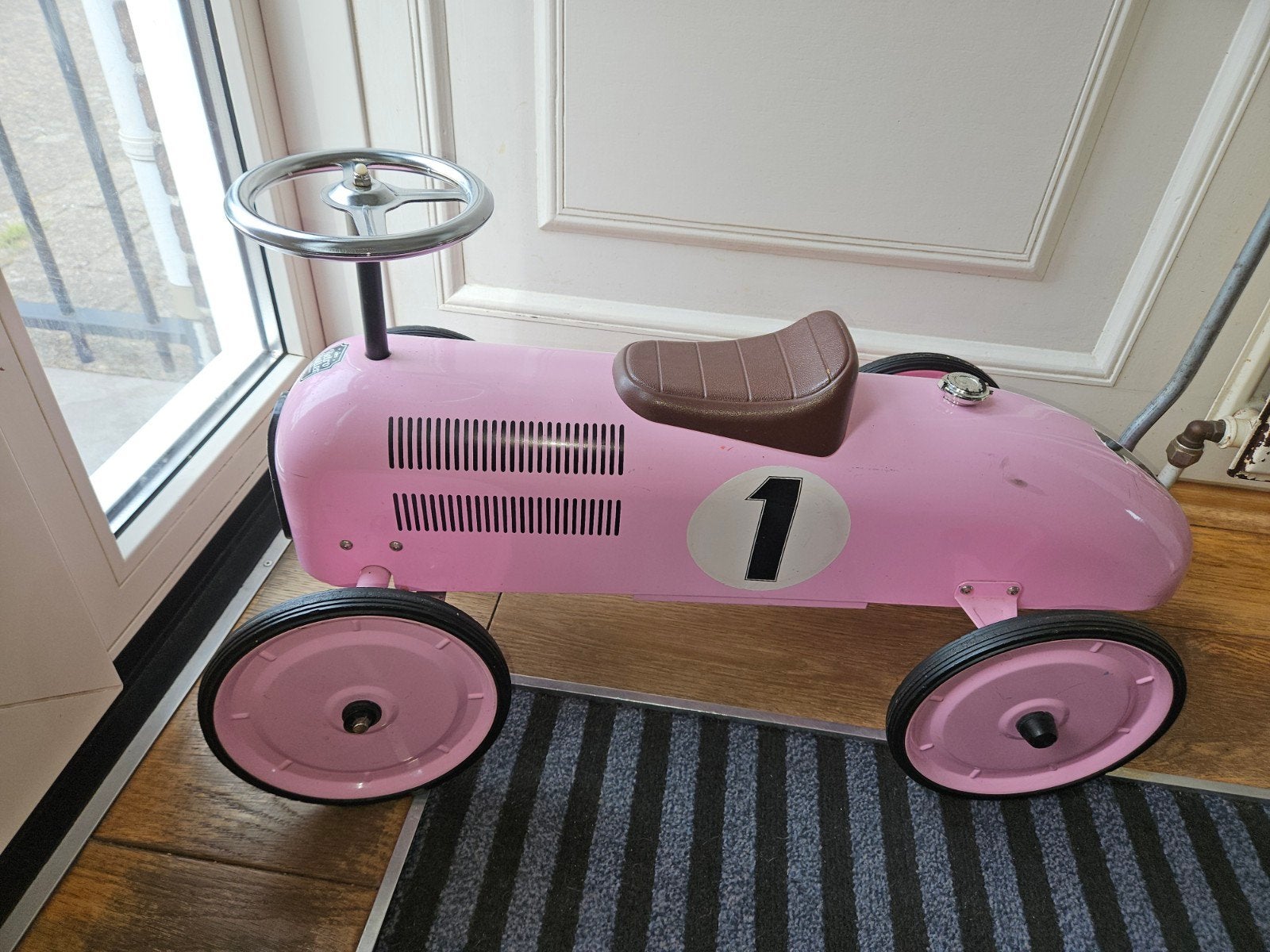 Roze loopauto retro, Ophalen of Verzenden, Gebruikt