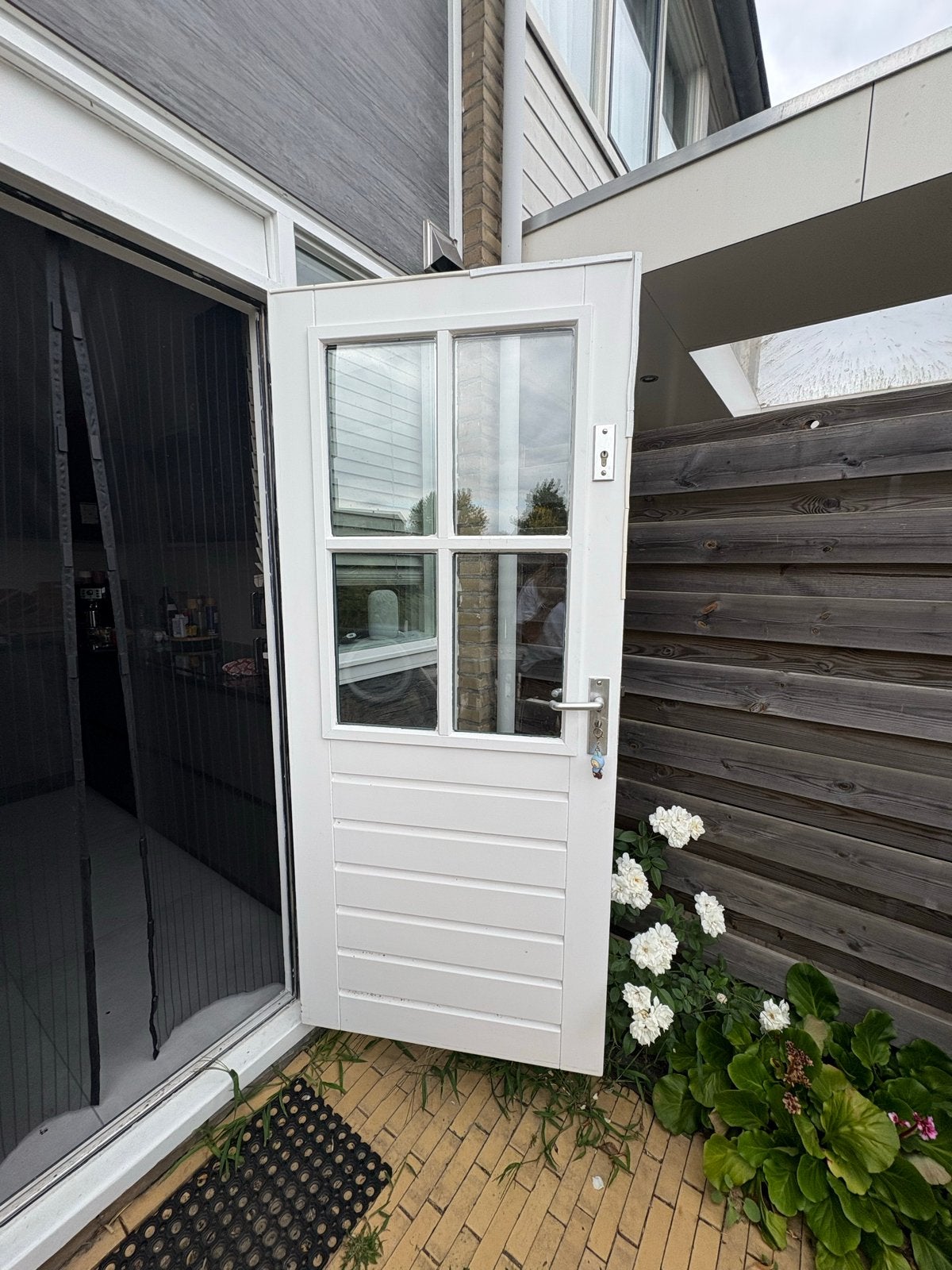 Buitendeur met glas, Ophalen, Gebruikt, 80 tot 100 cm, Buitendeur