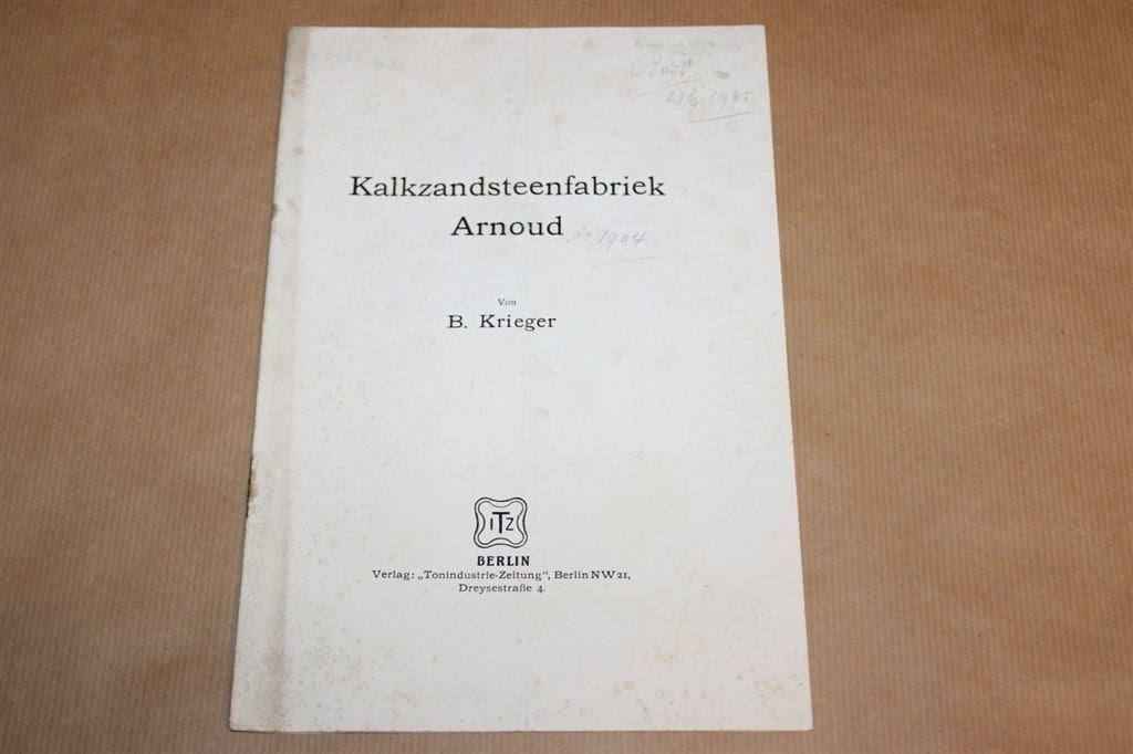 Kalkzandsteenfabriek Arnoud - 1927, Ophalen of Verzenden, Gelezen