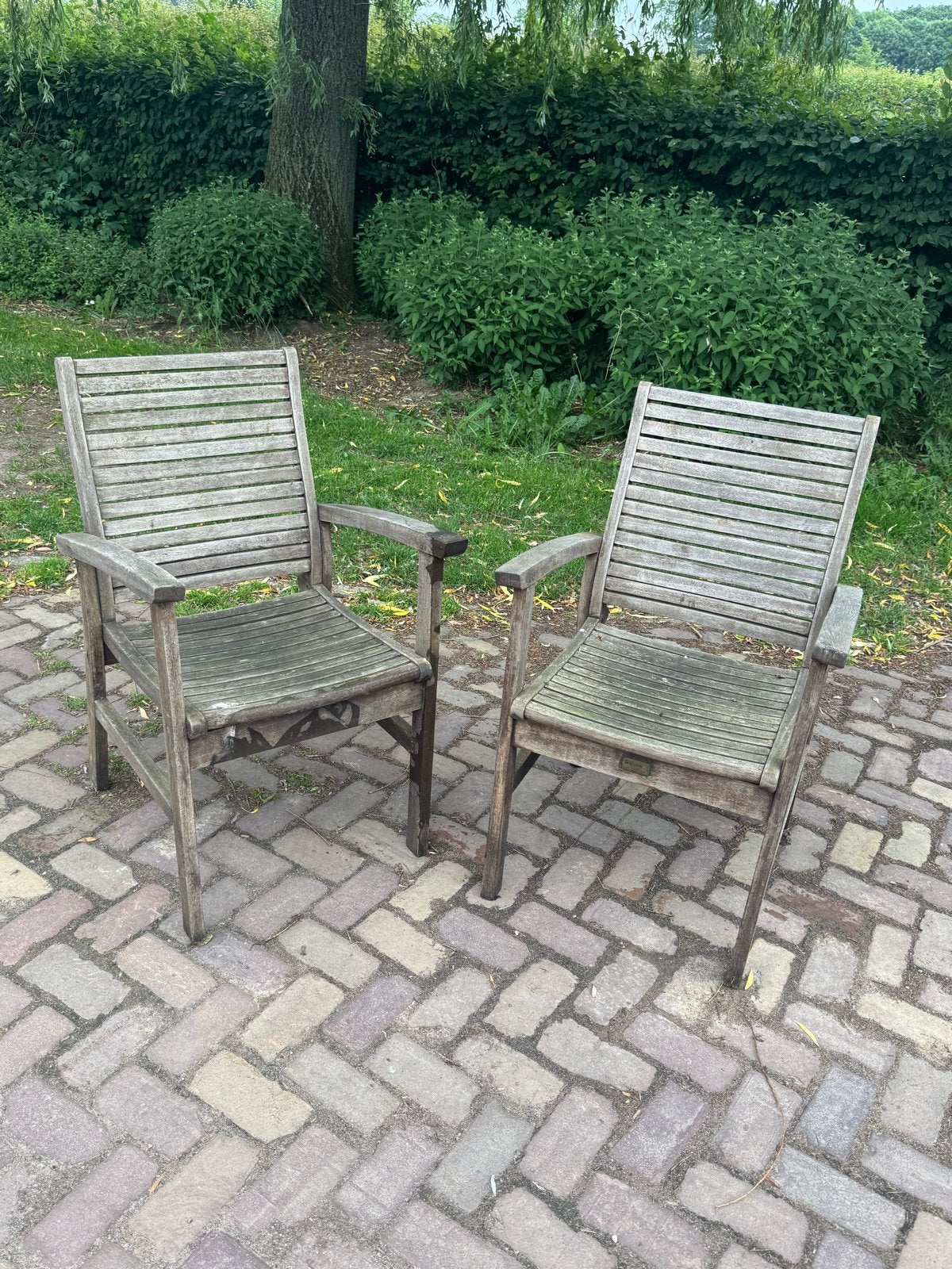 4 Teakhouten stoelen - Gratis af te halen, Tuin en Terras, Ophalen, Gebruikt, Hout