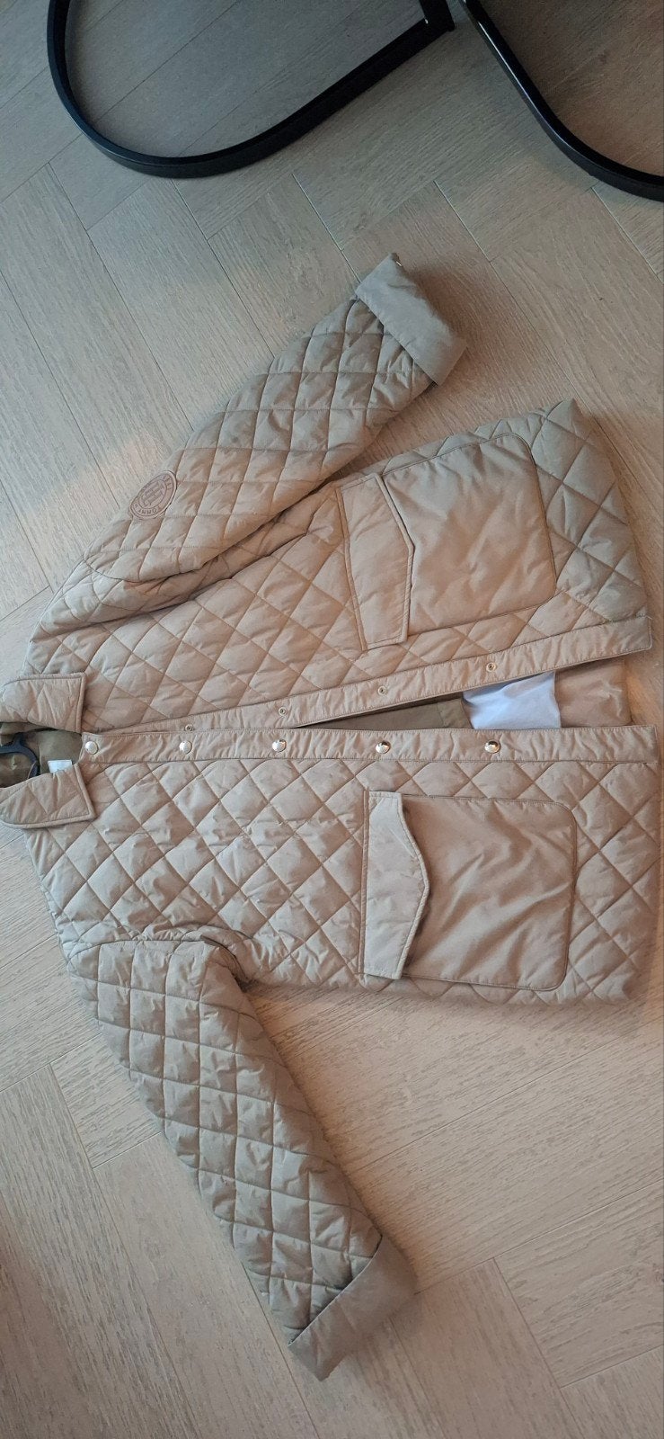 Tommy Hilfiger jas maat M/L - Zo goed als nieuw, Maat 48/50 (M), Beige, Tommy Hilfiger, Ophalen of Verzenden