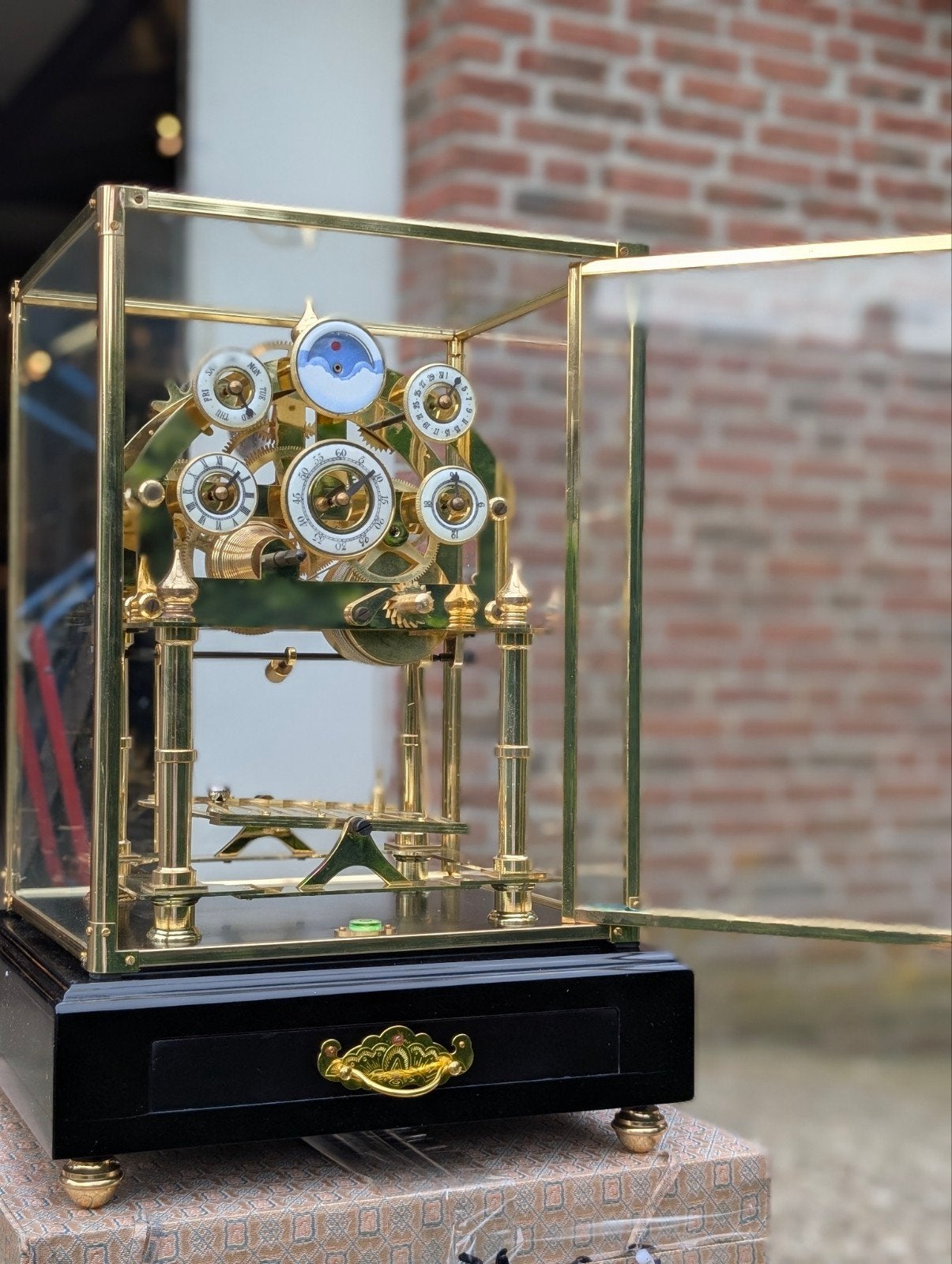 Skelet klok hoog 43. Breed 30. €850., Antiek en Kunst, Antiek | Klokken, Ophalen