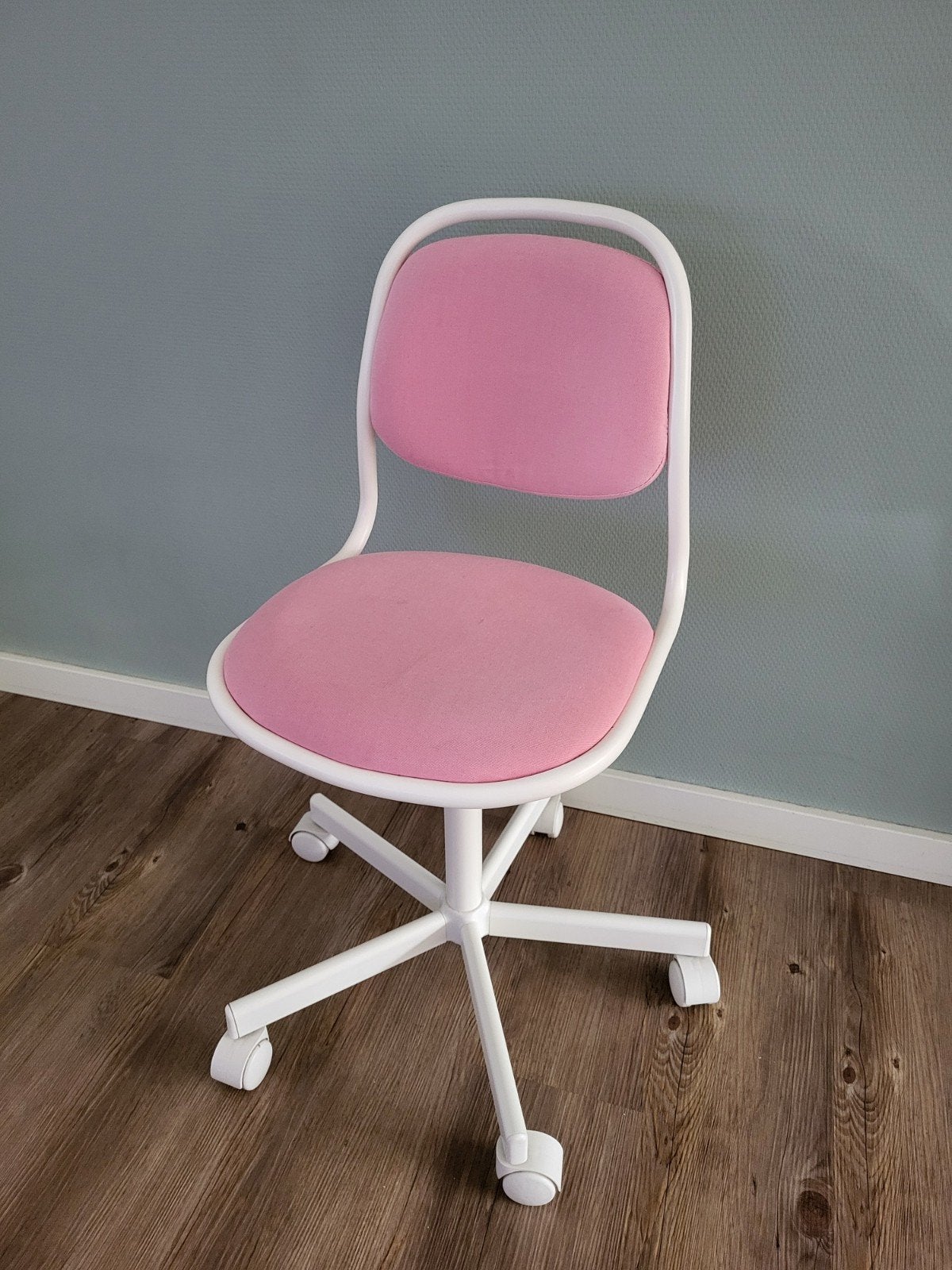 ÖRFJÄLL Kinderbureaustoel, wit/Vissle roze, Ophalen, Roze