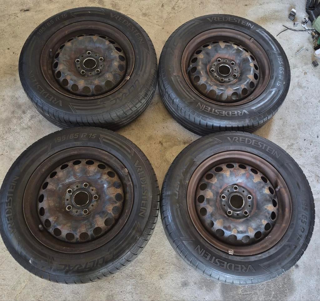 Zomerbanden 5x112 volkswagen golf 5 / 6 / 7, Auto-onderdelen, Banden en Velgen, Ophalen, Gebruikt, 15 inch, Velg(en)