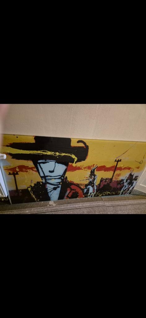 Herman Brood glas schilderij, Ophalen of Verzenden
