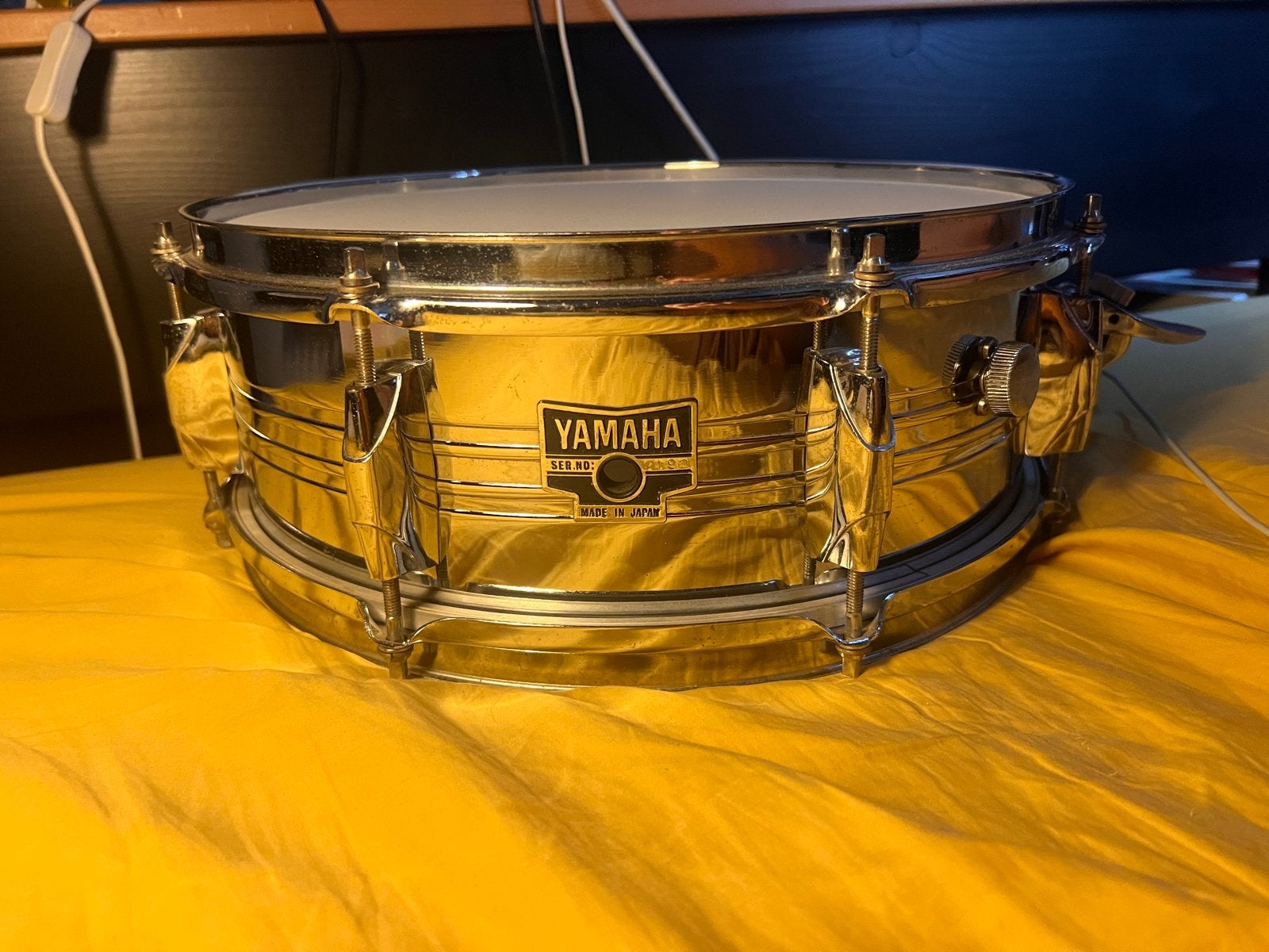 Zeldzame Yamaha jaren '60 14x05 Chrome over Steel Snaredrum, Ophalen, Gebruikt, Trommel