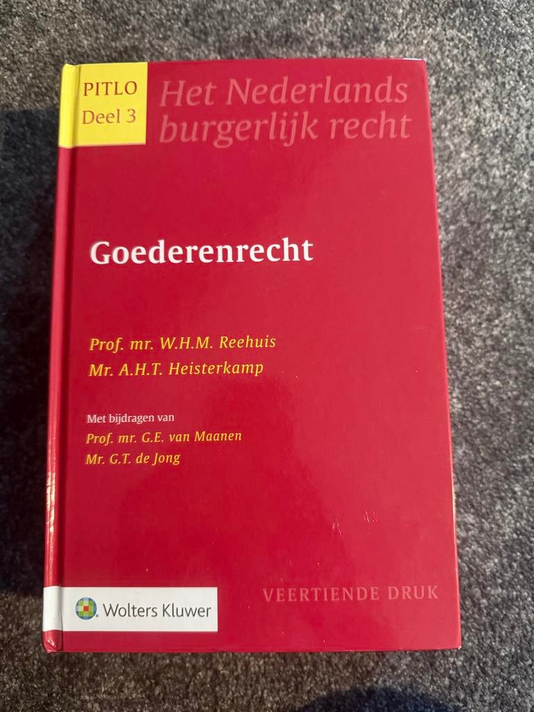 PITLO Deel 3: Goederenrecht - Het Nederlands burgerlijk rech, Ophalen of Verzenden, Gamma, Gelezen, WO