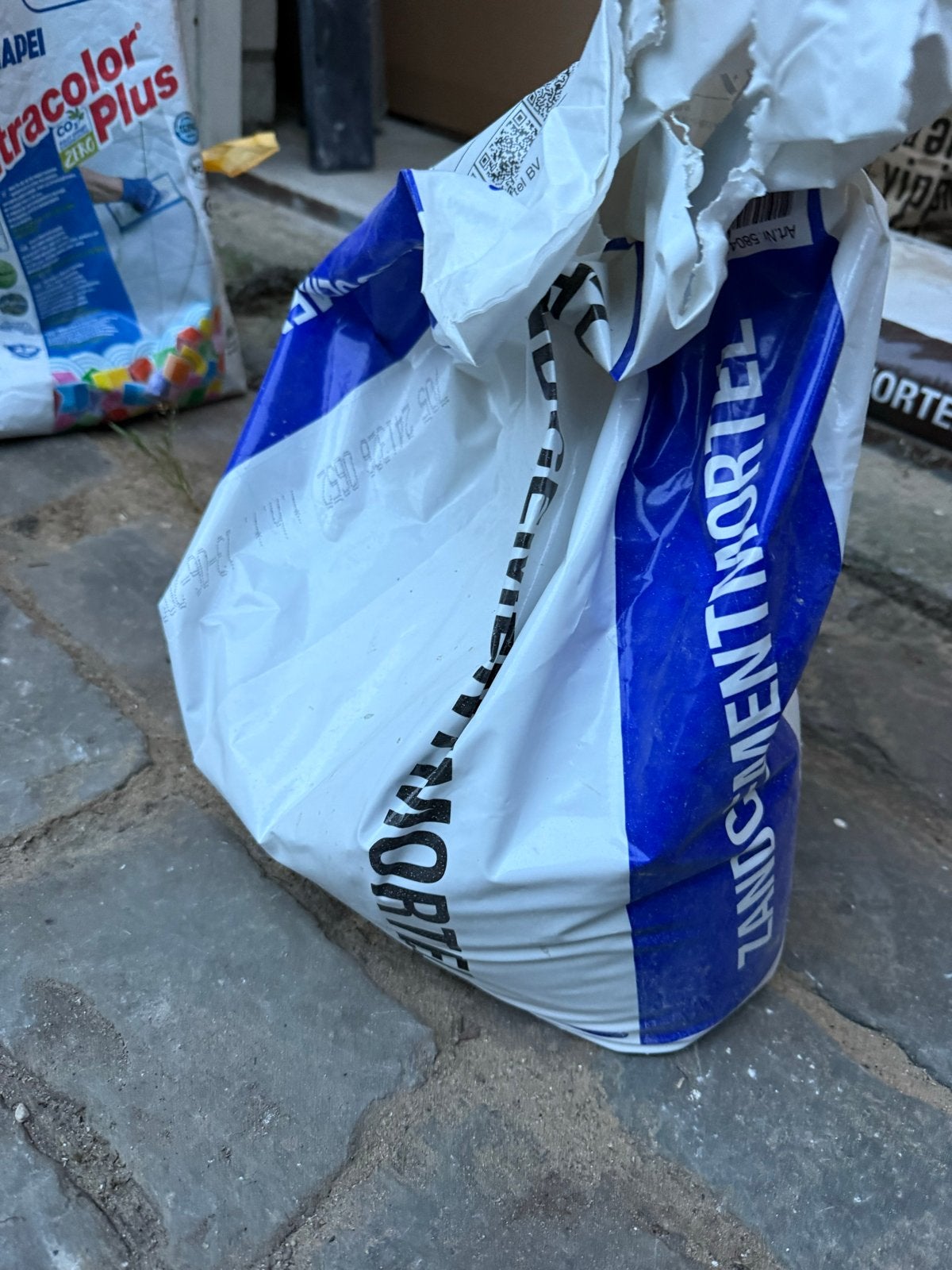 Restpartij zandcement mortel - Recent geopend, Ophalen, Gebruikt