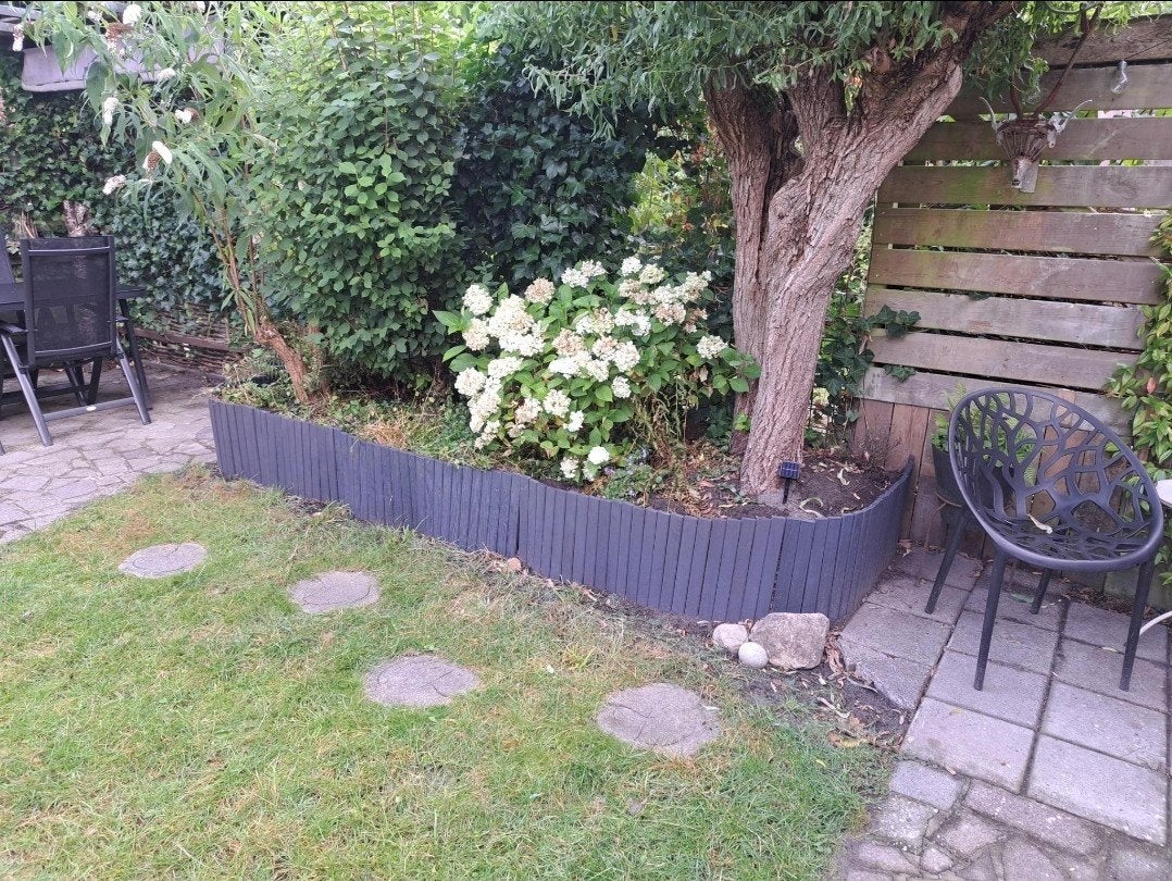 Houten borderrand antraciet, Ophalen, Gebruikt, Biels, Hout