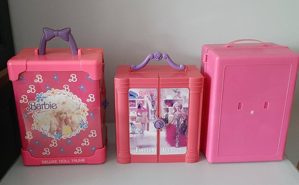 barbie 3 kasten/opberg koffers, Ophalen of Verzenden, Gebruikt, Barbie