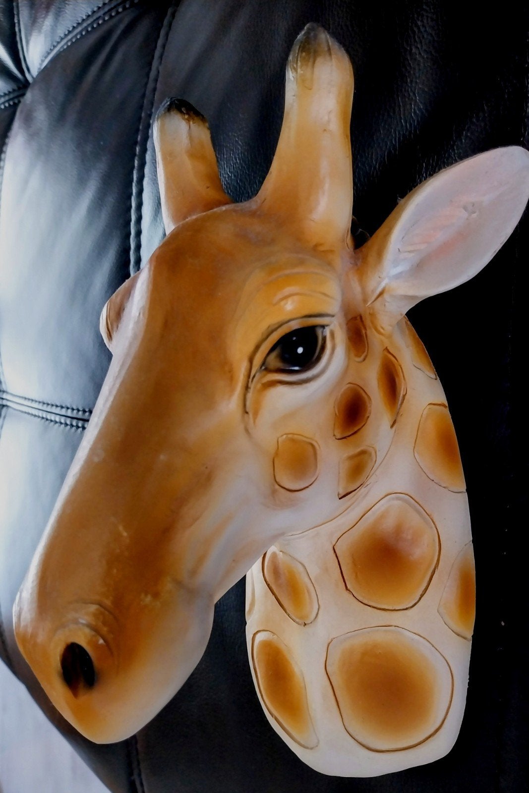 Wanddecoratie ( resine) Giraffe Hoofd - 28x17 cm, Overige materialen, Overige stijlen, Ophalen of Verzenden, Zo goed als nieuw