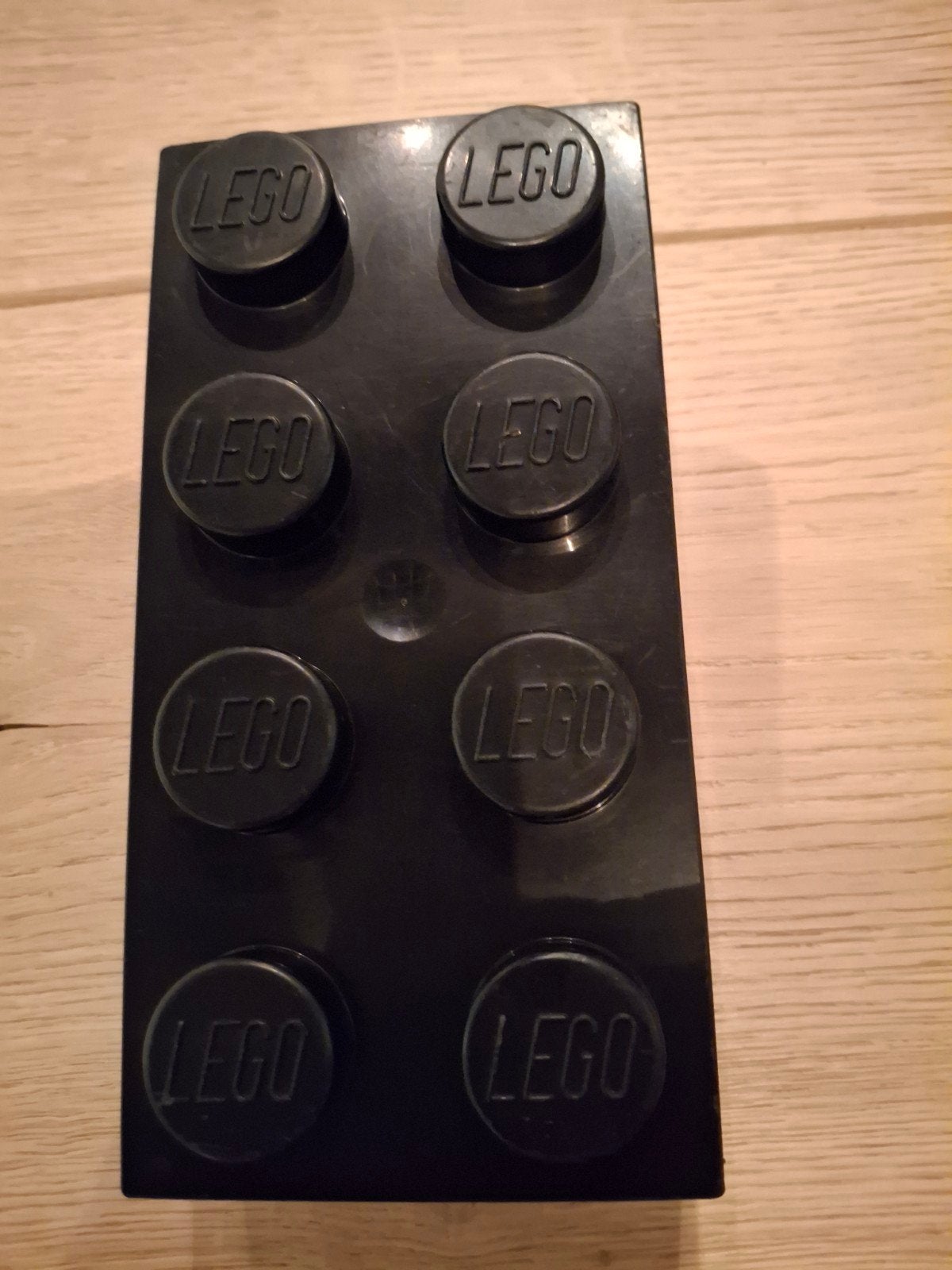 Lego opbergdoos in de vorm van een 2x4 steen, zwart, Ophalen of Verzenden, Gebruikt, Overige typen, Lego