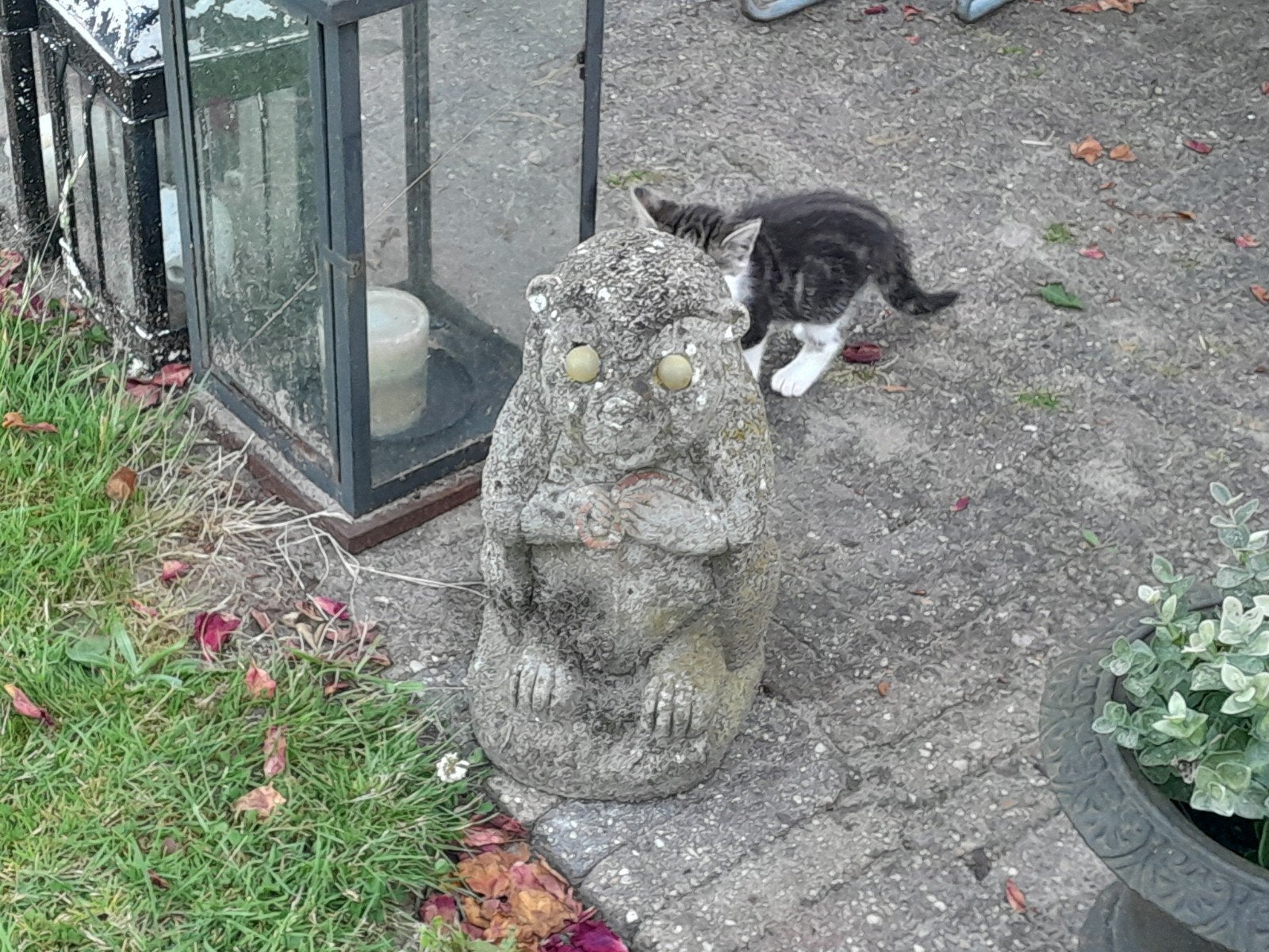Vintage Egel Standbeeld - Tuindecoratie, Tuin en Terras, Tuinbeelden, Ophalen, Gebruikt, Dierenbeeld