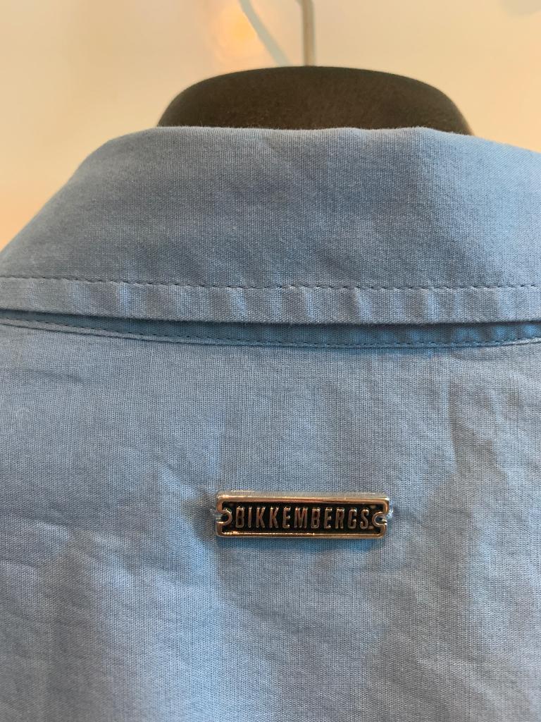 exclusive Bikkembergs shirt, Blauw, Halswijdte 38 (S) of kleiner, Nieuw, Ophalen of Verzenden