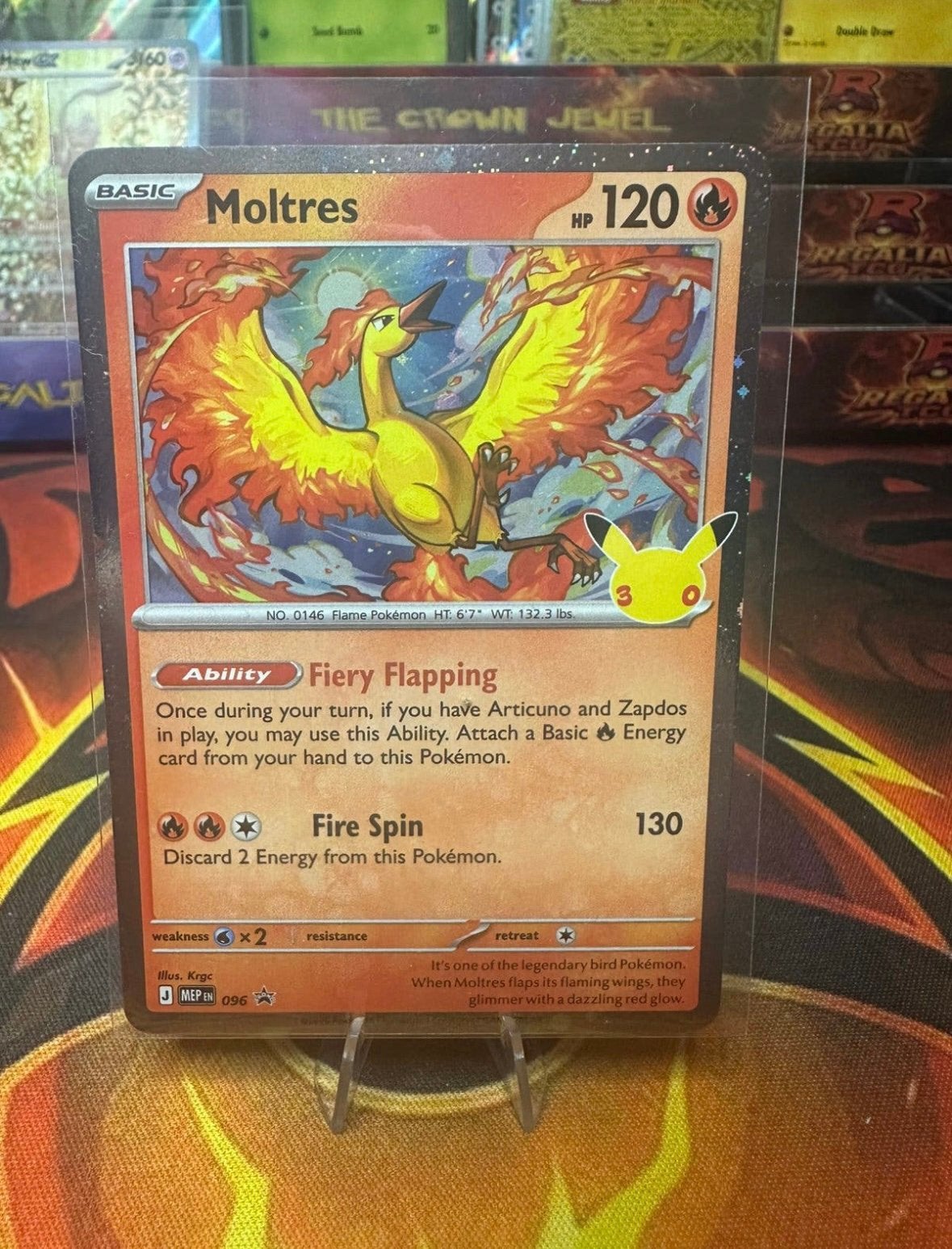 Moltres (MEP 096) MEP Black Star Promos - 30th Celebration, Verzenden, Zo goed als nieuw, Losse kaart, Foil