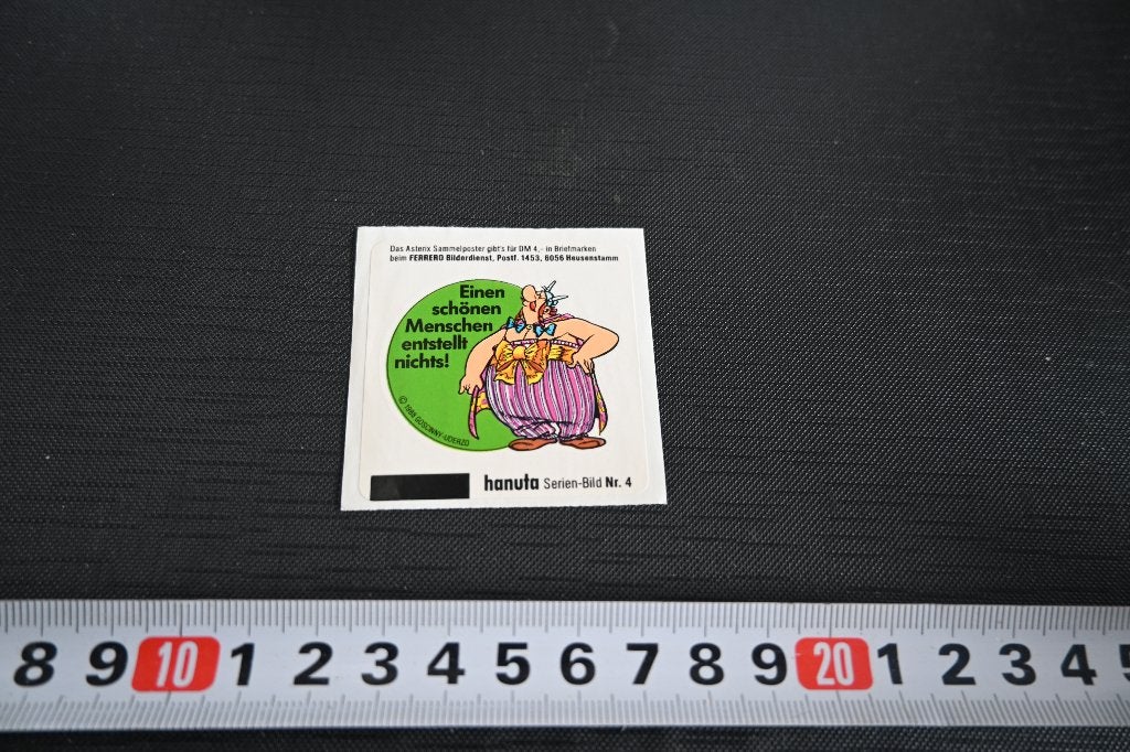 sticker asterix en obelix strip hanuta #4 *, Ophalen of Verzenden, Zo goed als nieuw