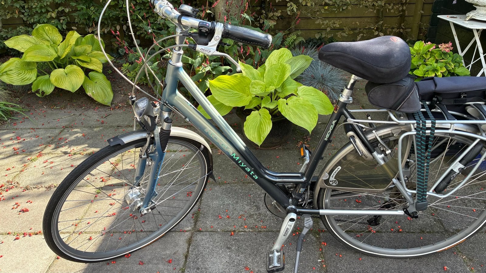 Koga Myata Damesfiets met fietstas en extra slot, Fietsen en Brommers, Fietsen | Dames | Damesfietsen, Ophalen, Gebruikt, Overige merken