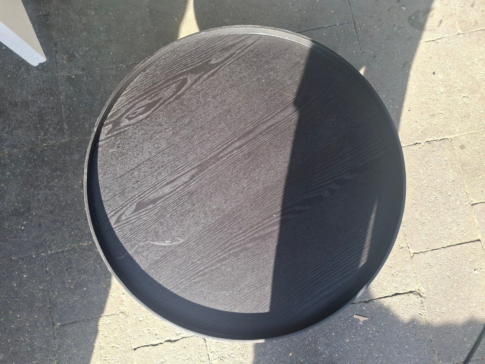 WOOOD Mesa Bijzettafel L - Hout - Zwart - 34xØ60, Ophalen, Minder dan 45 cm, Minder dan 55 cm, Gebruikt