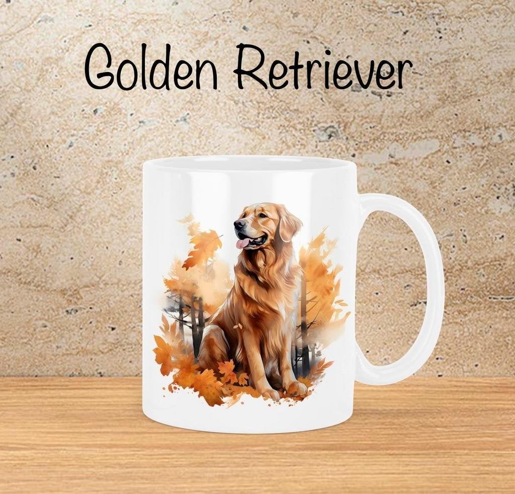 Golden Retriever Herfstmok, Ophalen of Verzenden, Nieuw, Overige stijlen, Kop(pen) en/of Schotel(s)