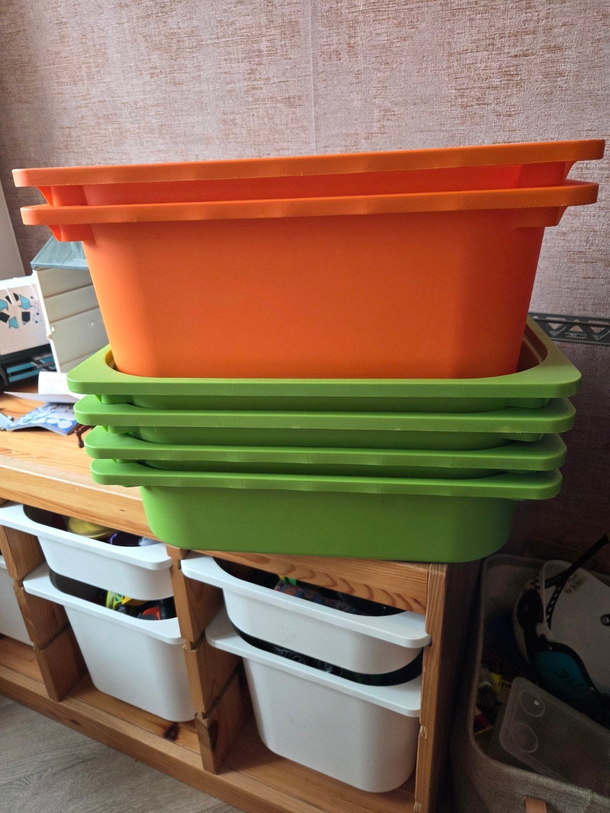 6 trofast bakken ikea, Ophalen, Minder dan 50 cm, Zo goed als nieuw, Minder dan 100 cm
