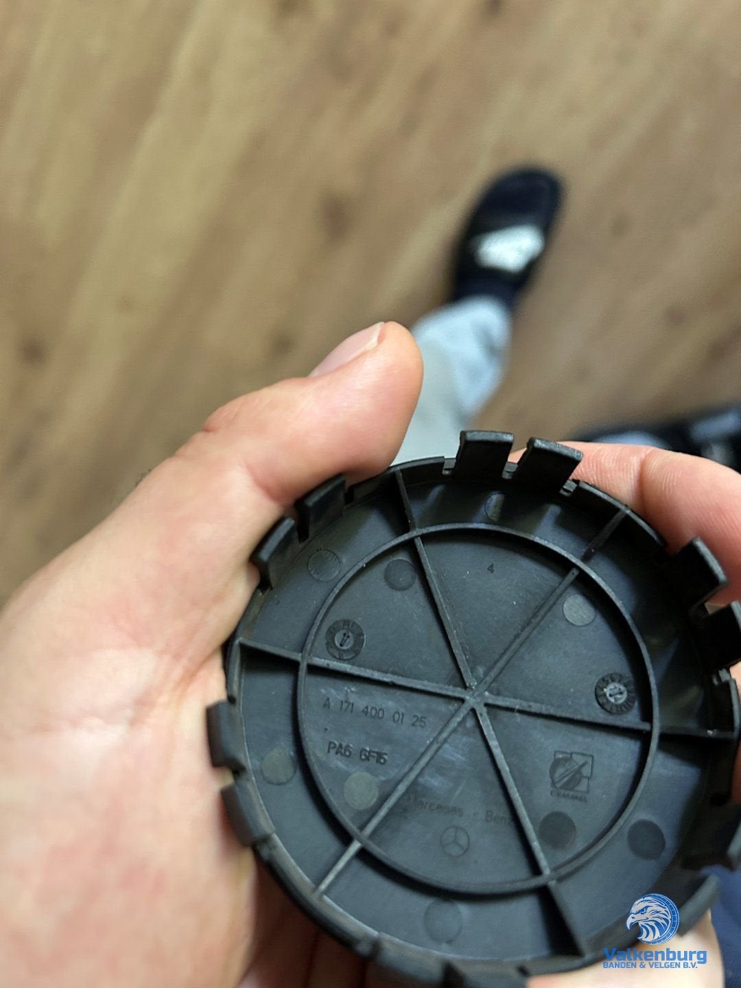 ORIGINELE Mercedes Benz naafkap naafdop set Zwart chroom, Auto diversen, Gebruikt, -, Verzenden, -