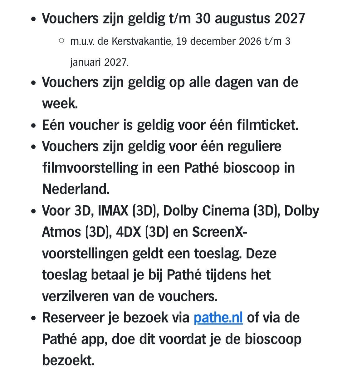 Pathe bioscoop tickets, Tickets en Kaartjes, Drie personen of meer, Overige soorten